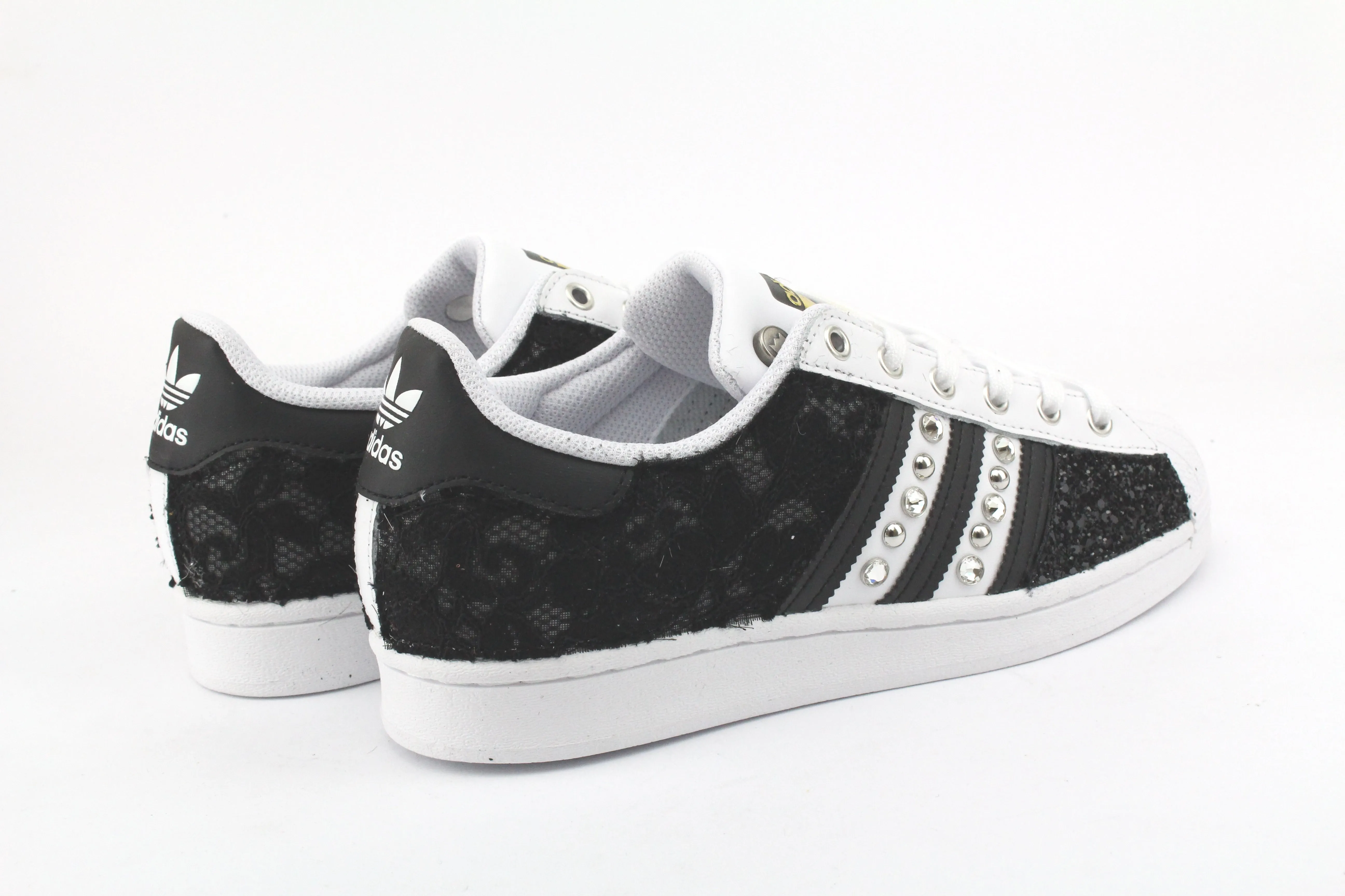 Good Fit Adidas Superstar Pizzo Black Glitter Black