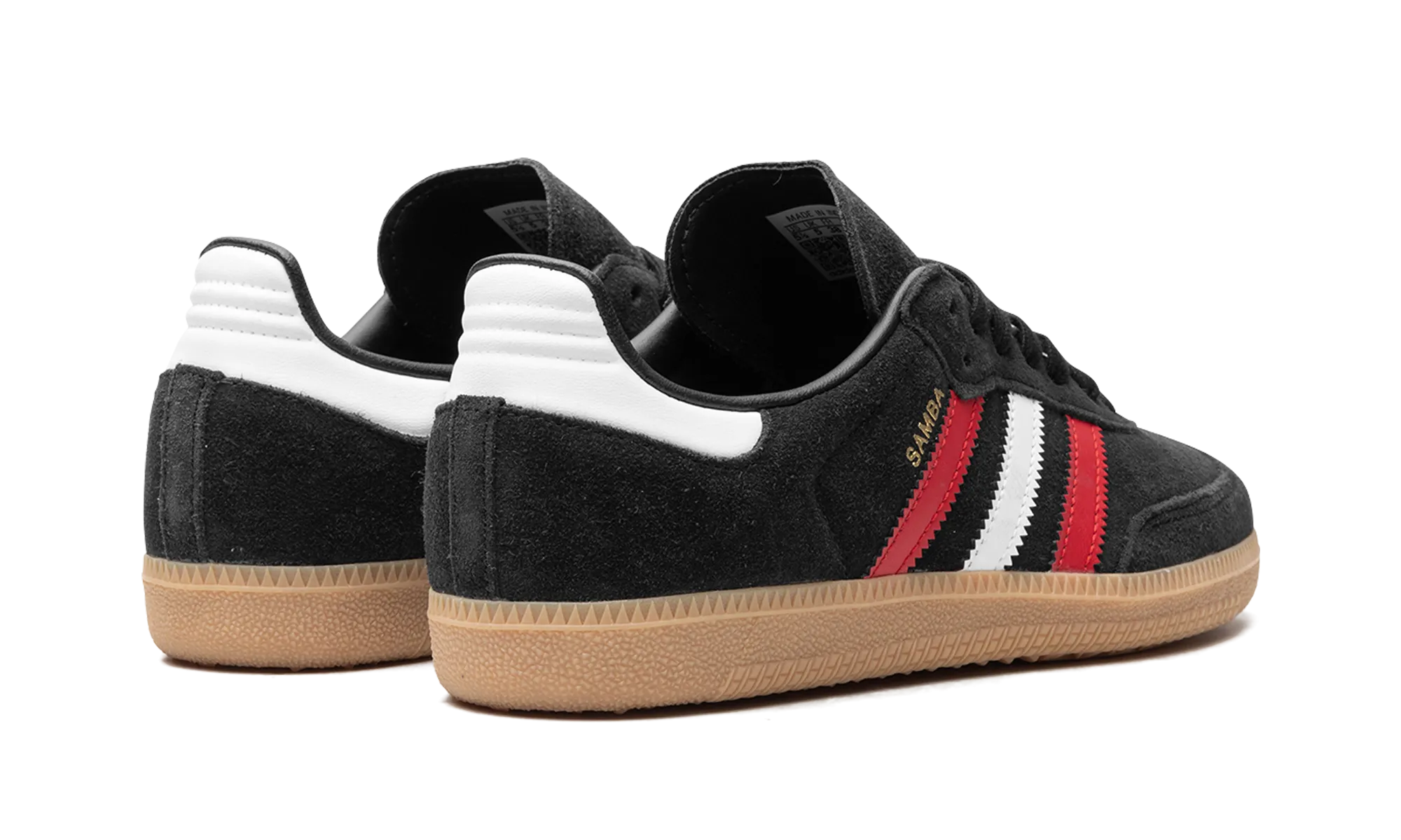 Samba OG "core black/better scarlet/GUM 3" Comfort Straps Fitness Ready