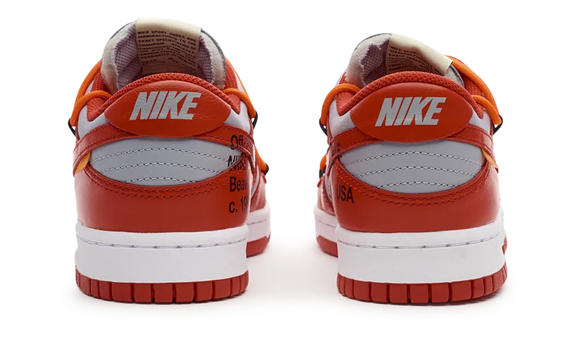 Nike Dunk Low Off-White University Red Comfort arch Sun Day