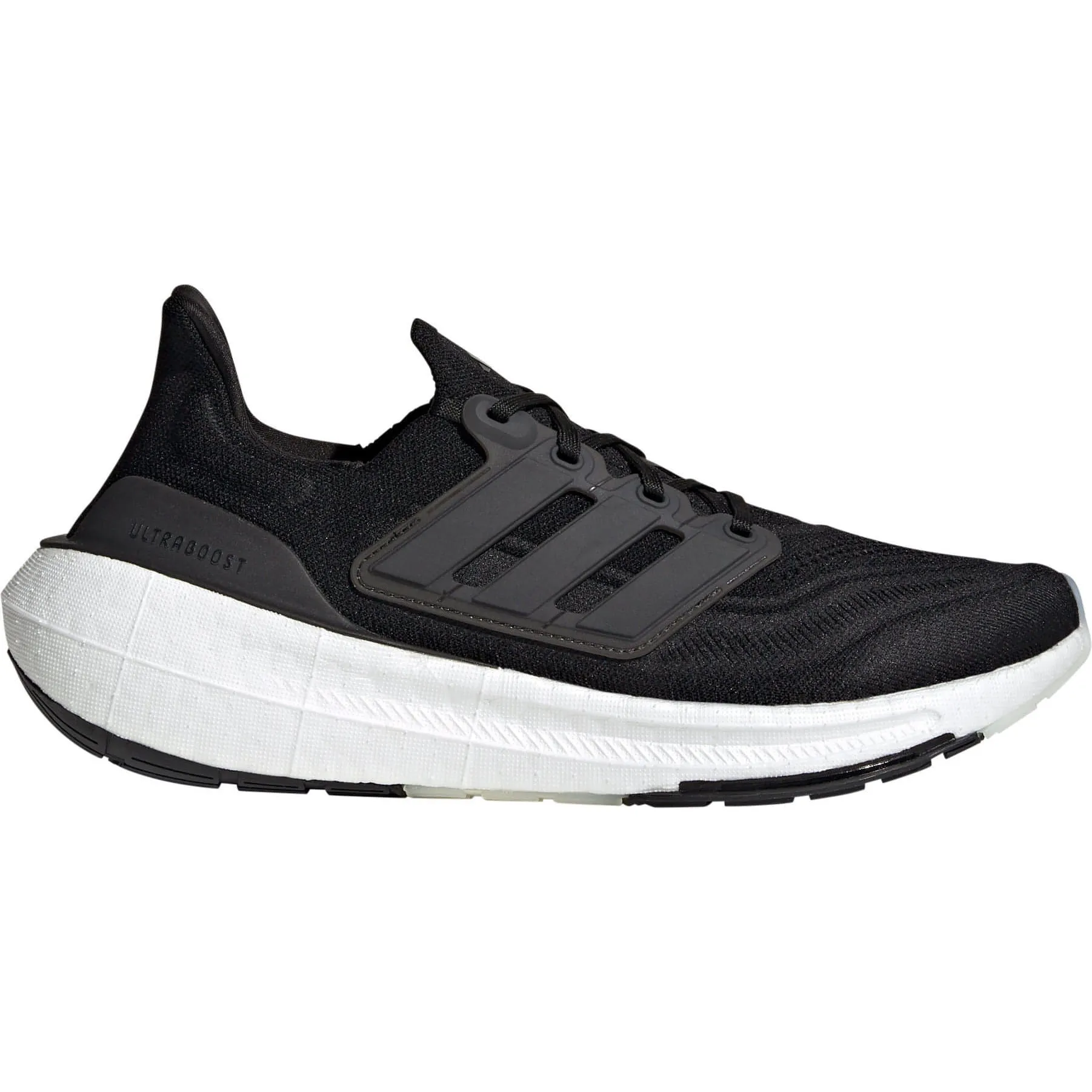 adidas Ultra Boost Light Mens Running Shoes - Black Mesh Fabric