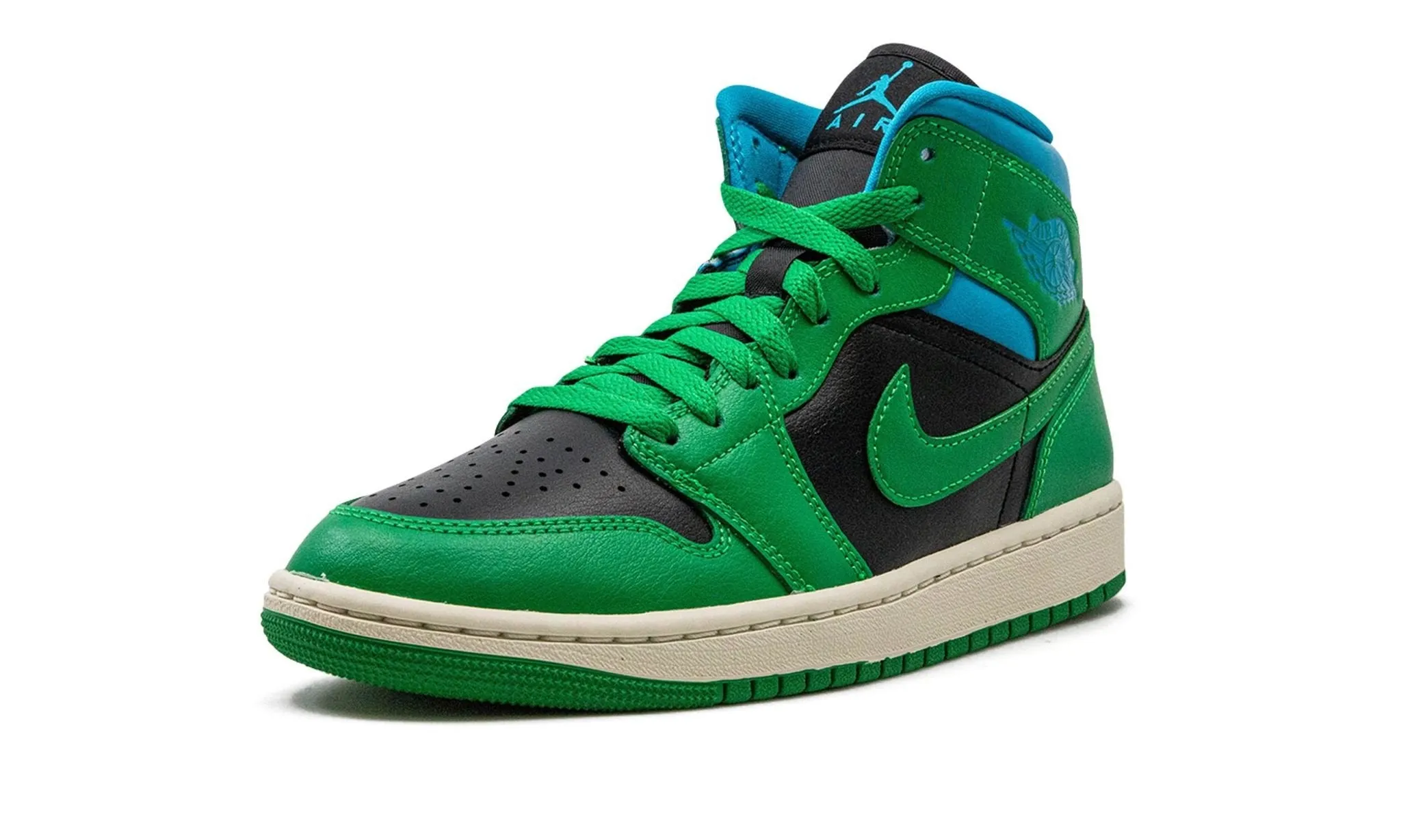 Wood Hike Comfy Ride Wmns Air Jordan 1 Mid 'Lucky Green Aquatone'