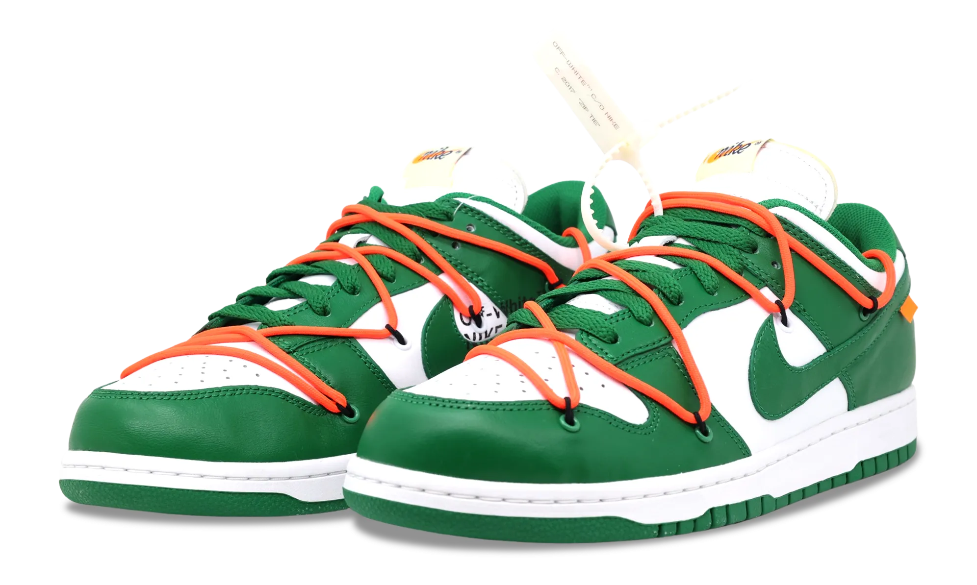 Nike Dunk Low x OFF-WHITE Pine Green 2019 (CT0856-100) Men's Size 6-11 Dribble Step