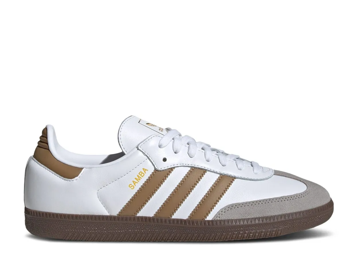 Adidas Samba OG Cloud White Brown Desert Dog Jog