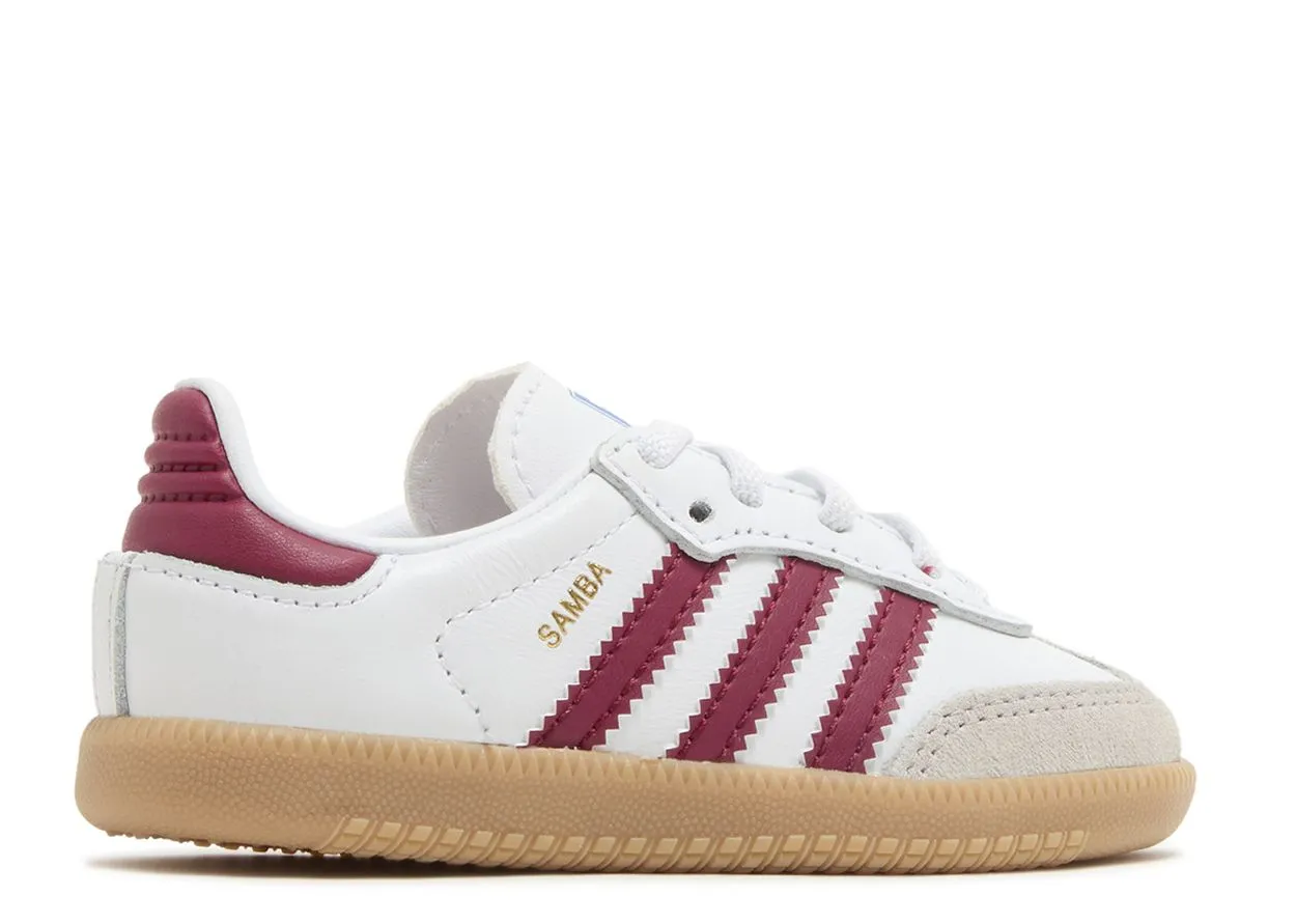 Pass Step Adidas Samba OG Cloud White Collegiate Burgundy Gum (TD)