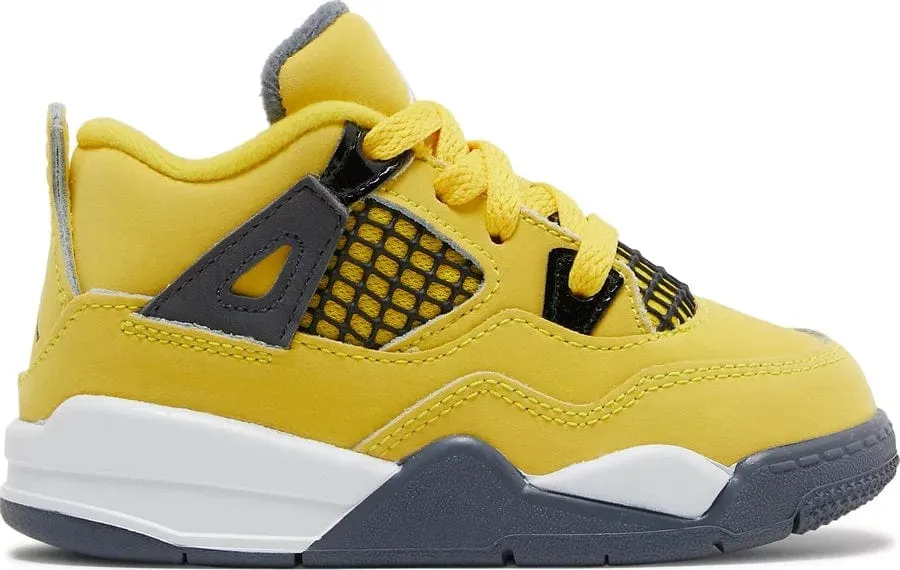 Jordan 4 Retro Lightning (2021) (TD) Sleek Wear Flexible Construction