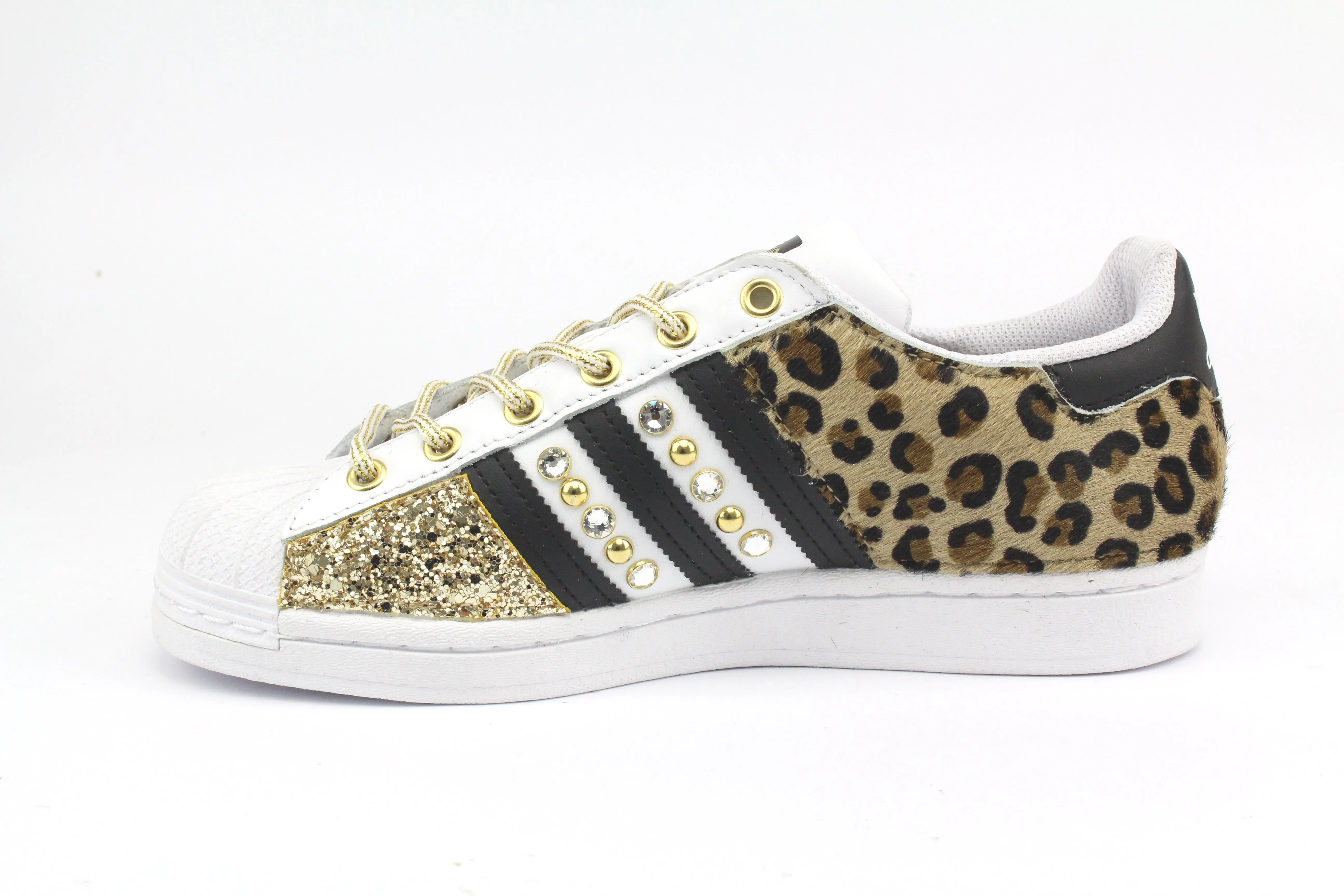 Dry Steps Comfort Memory Foam Adidas Superstar Maculate Glitter Gold Borchie & Strass