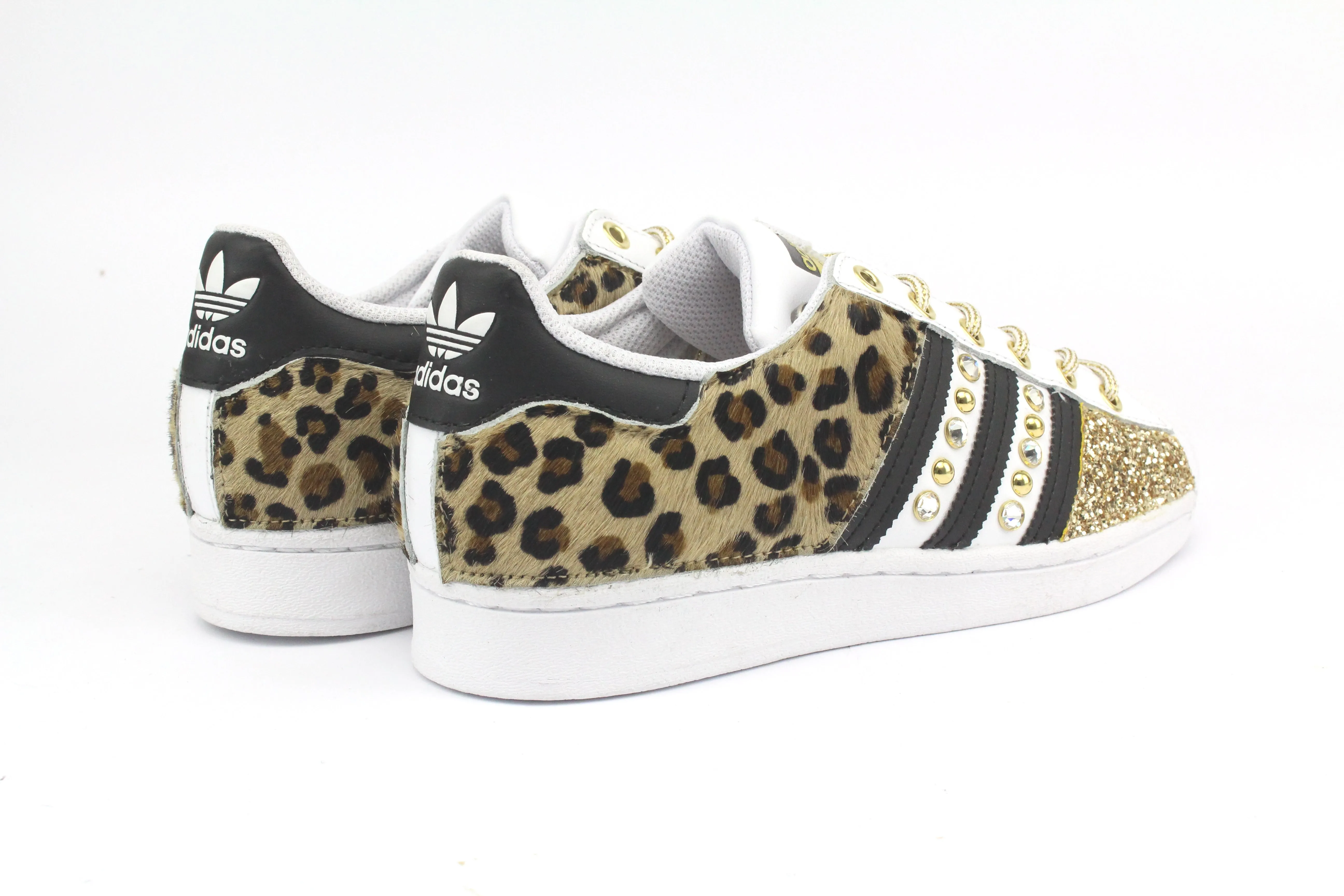 Adidas Superstar Maculate Glitter Gold Borchie & Strass Mobile Steps