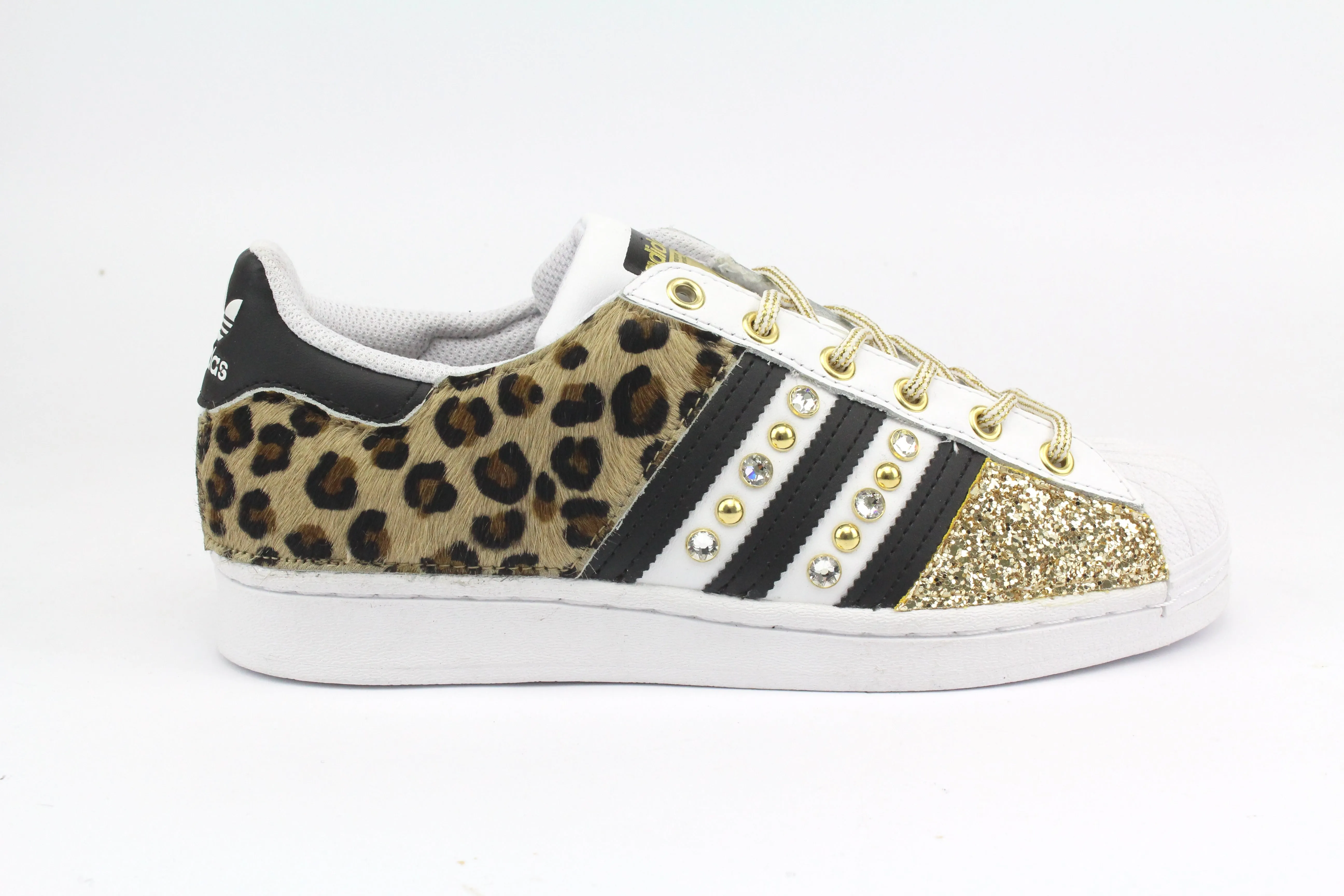 Adidas Superstar Maculate Glitter Gold Borchie & Strass Free Step
