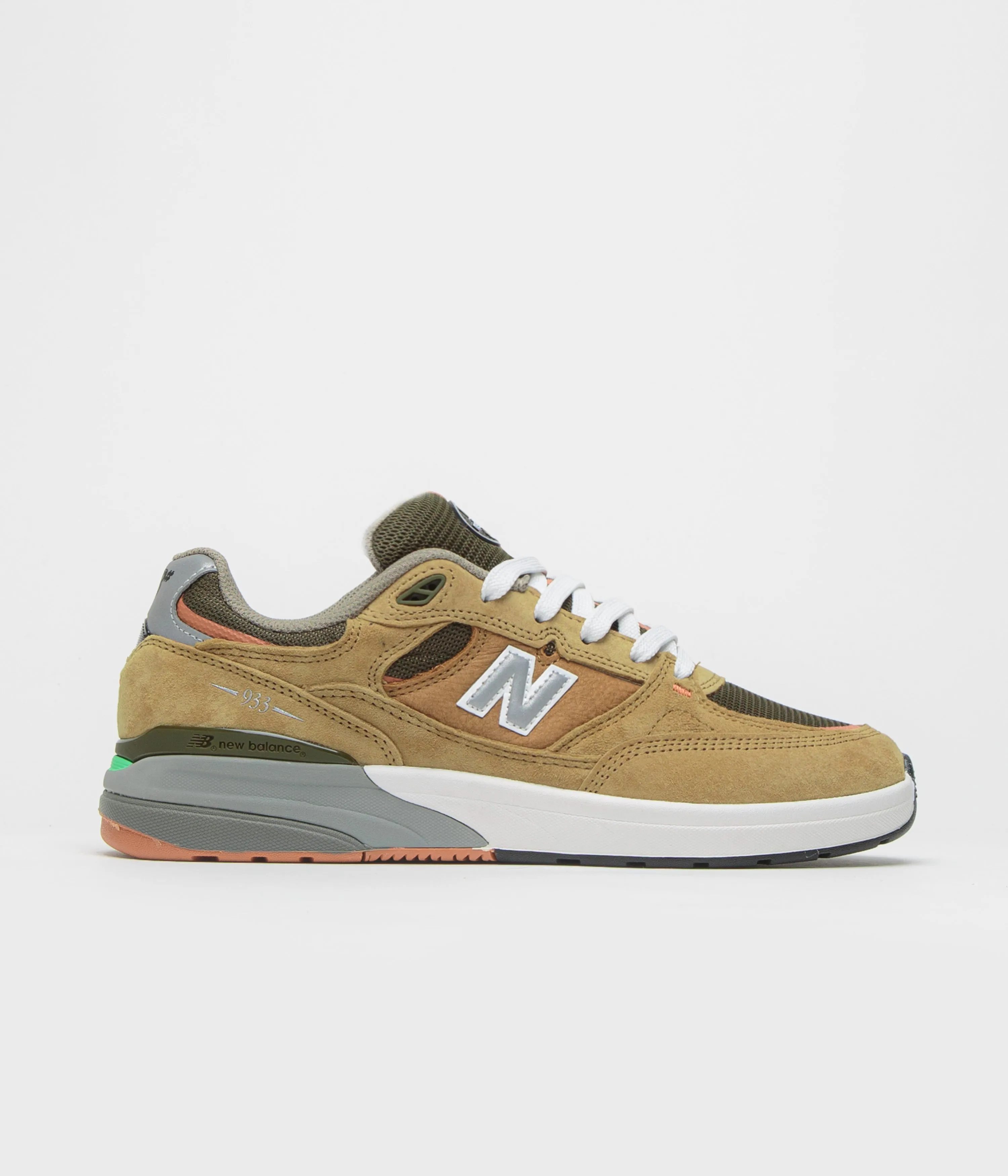 New Balance Numeric 933 Andrew Reynolds Shoes - Camel Stretchable Soft Land Velvet Soft