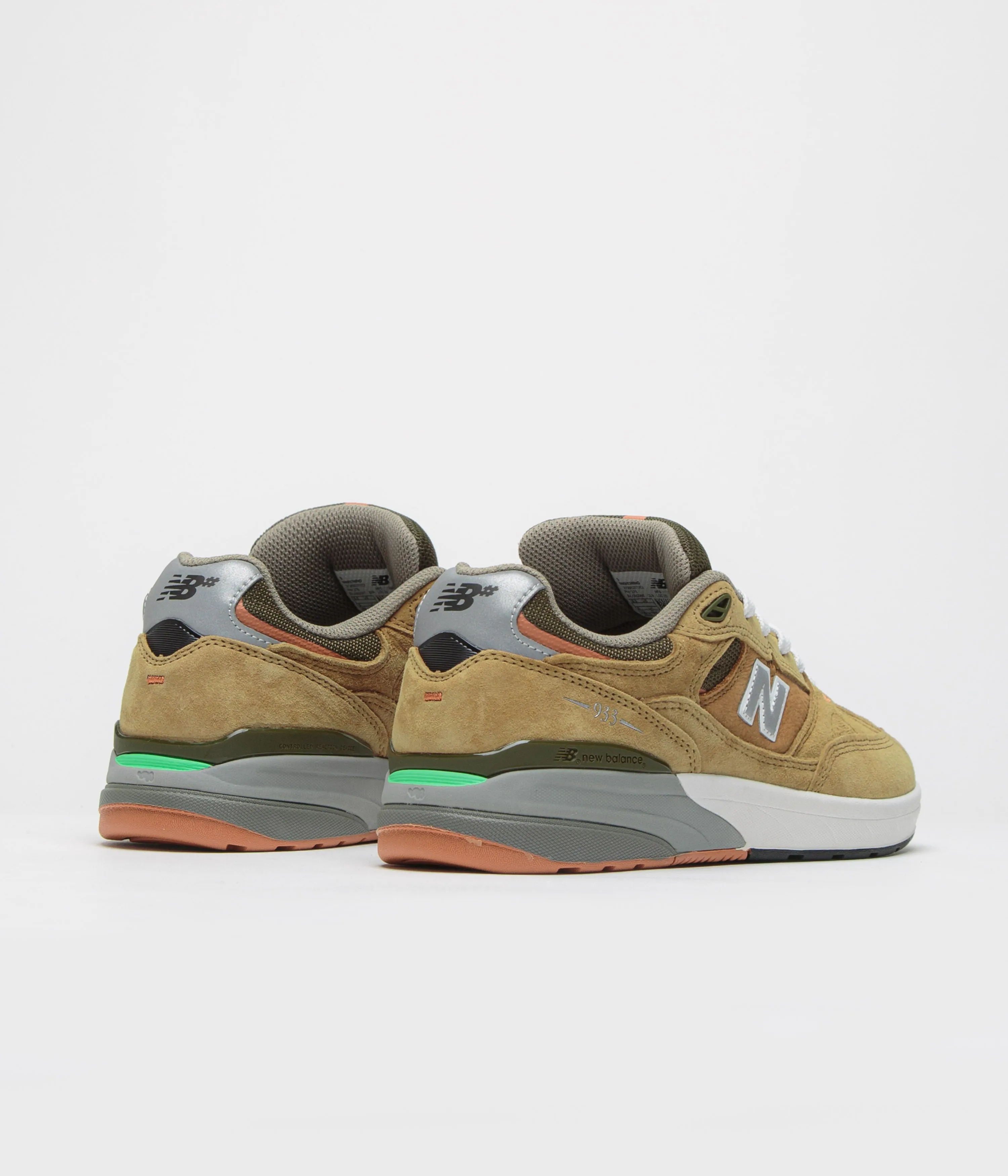 New Balance Numeric 933 Andrew Reynolds Shoes - Camel Stretchable Toe Guard Club Edge