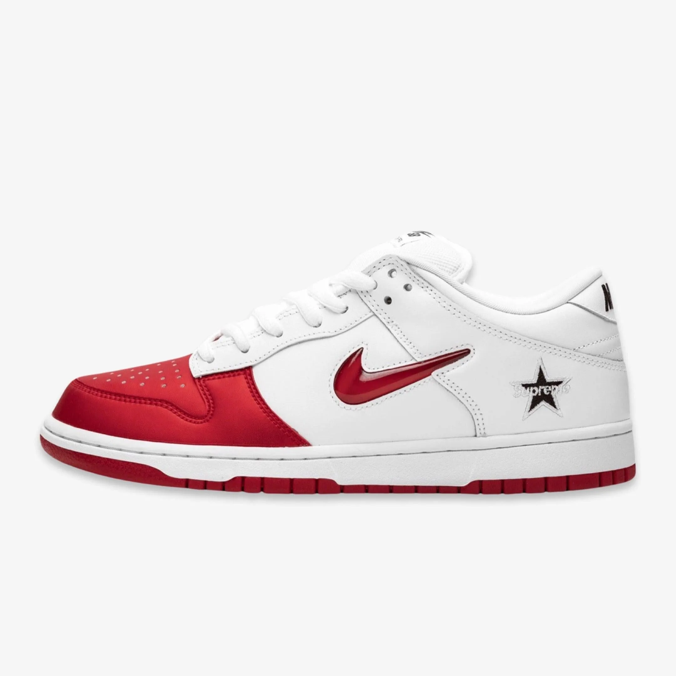 (Men's) Nike SB Dunk Low OG QS x Supreme 'Jewel Swoosh Varsity Red / White' (2019) CK3480-600 Comfort Blend