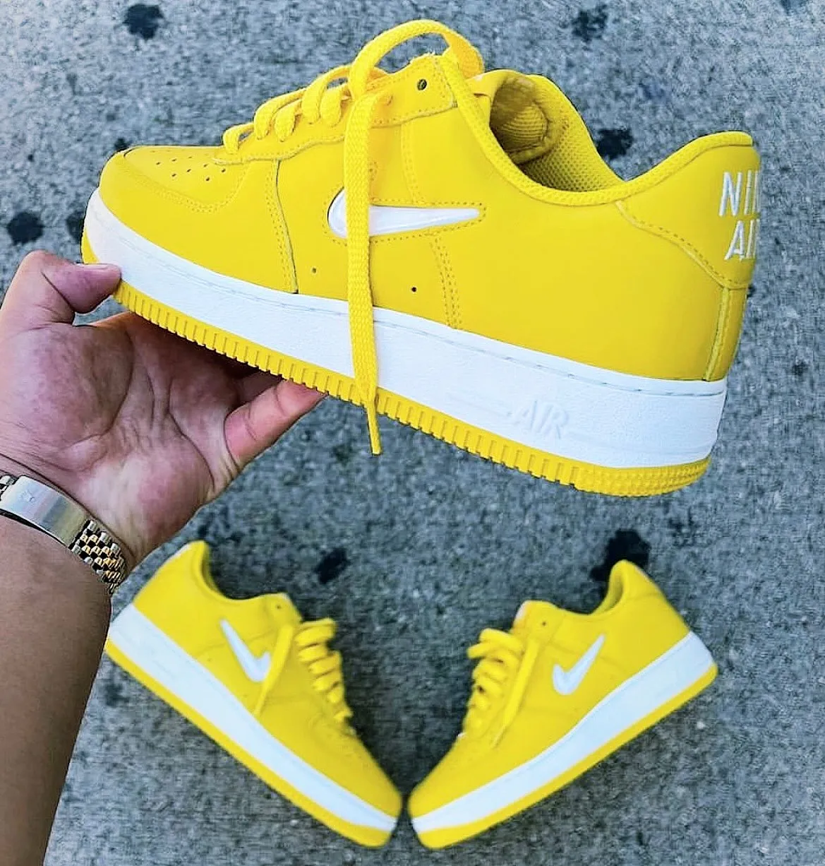 Durable Detachable Insole NIKE AIR FORCE 1 LEMON DROP