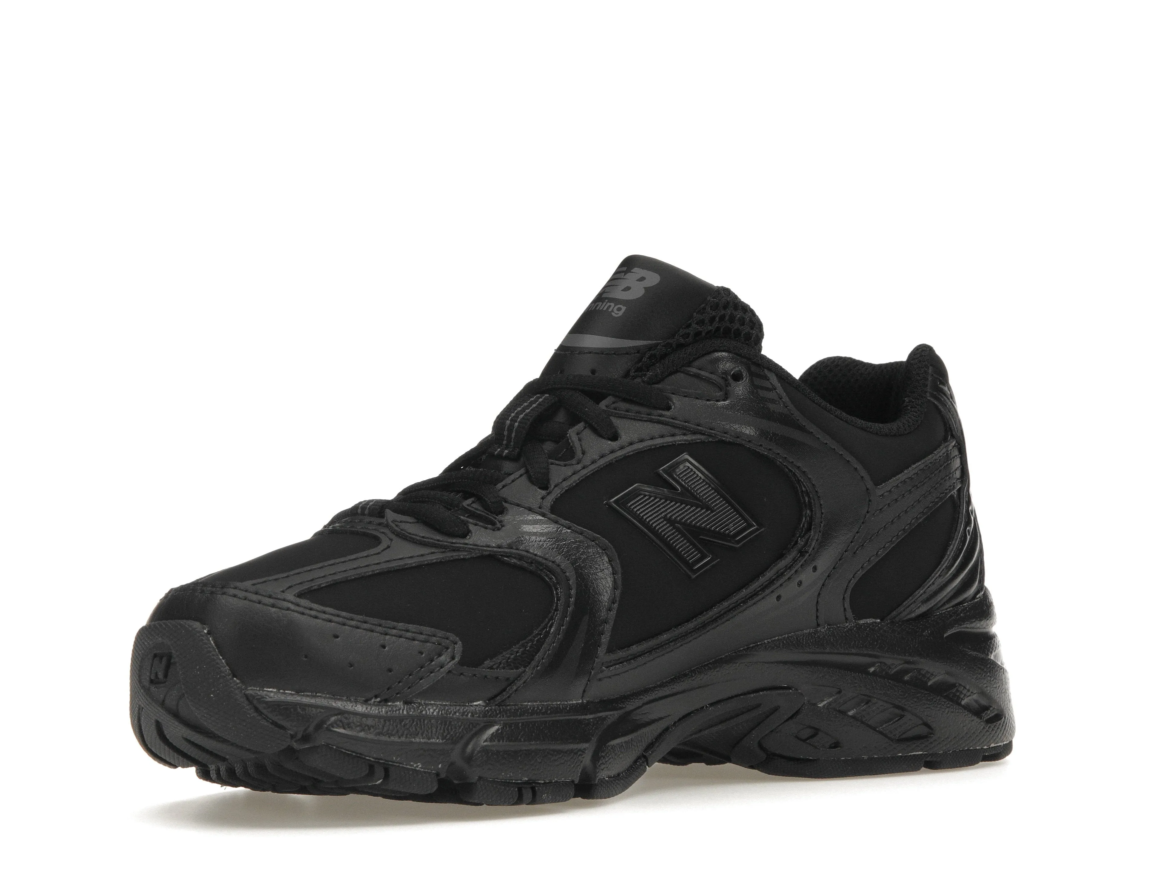 Formal Mode Earth Tone New Balance 530 Triple Black Leather