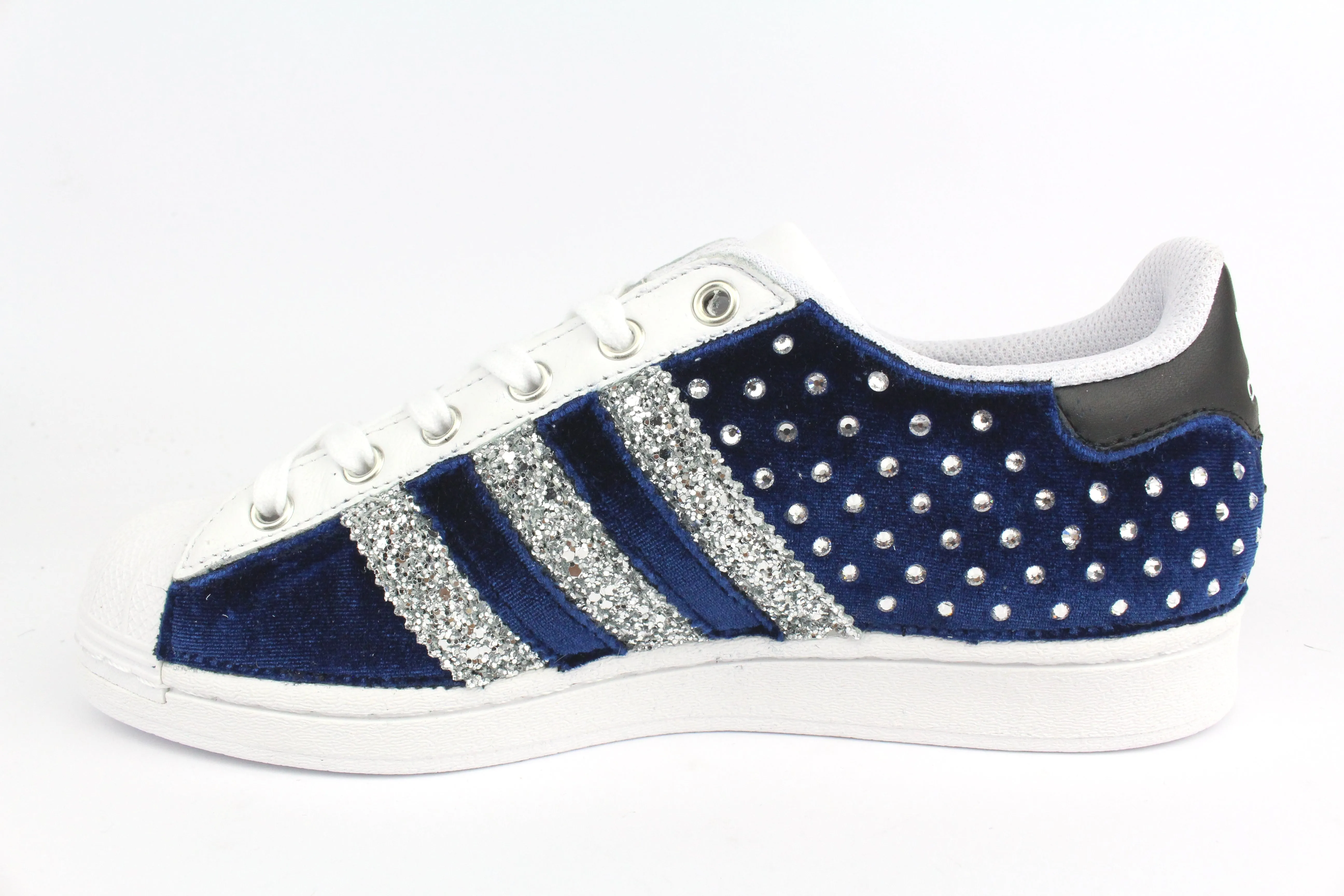 Adidas Superstar Blu Velluto  & Strass Termo Slow Walks