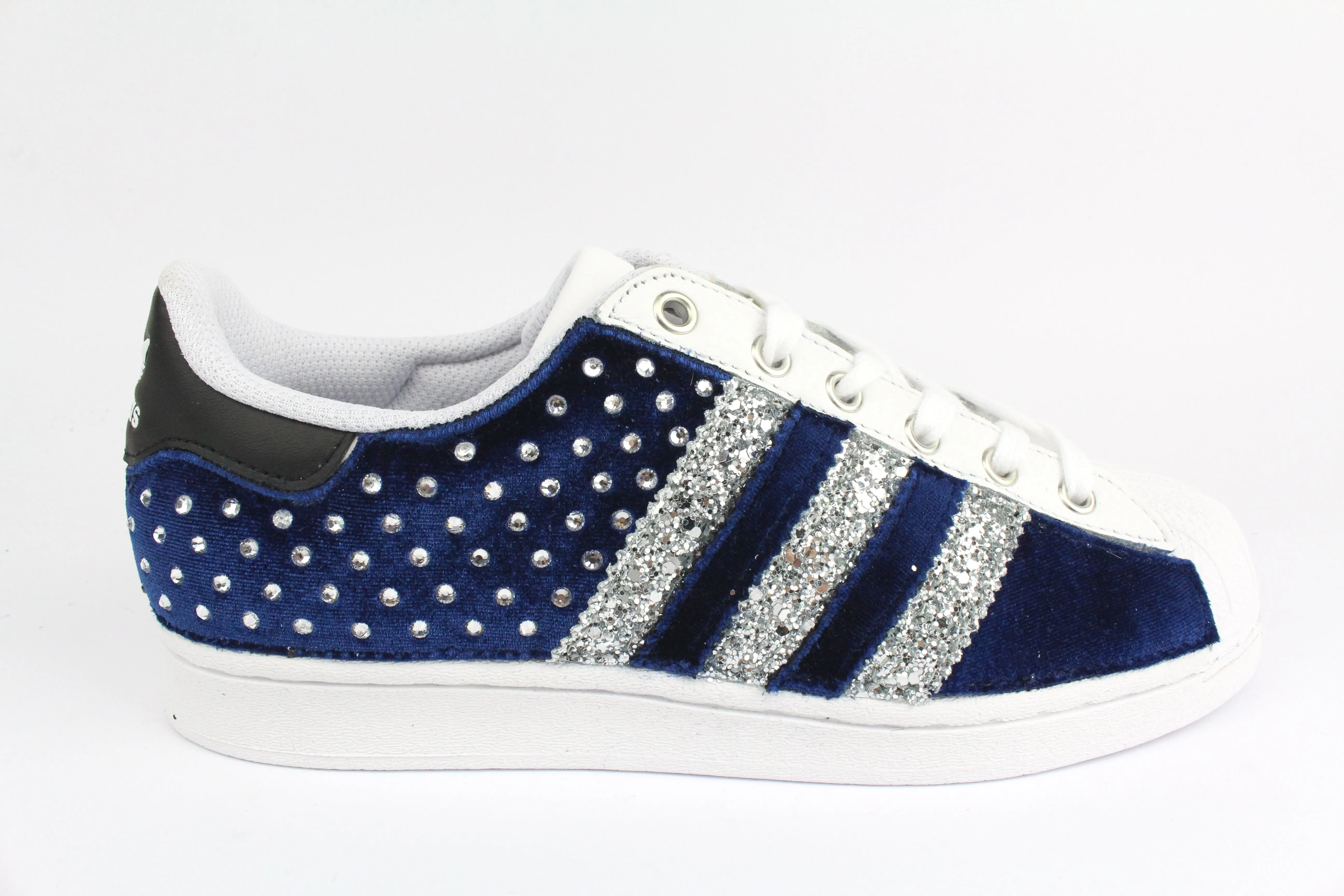 Adidas Superstar Blu Velluto  & Strass Termo Quiet Sole