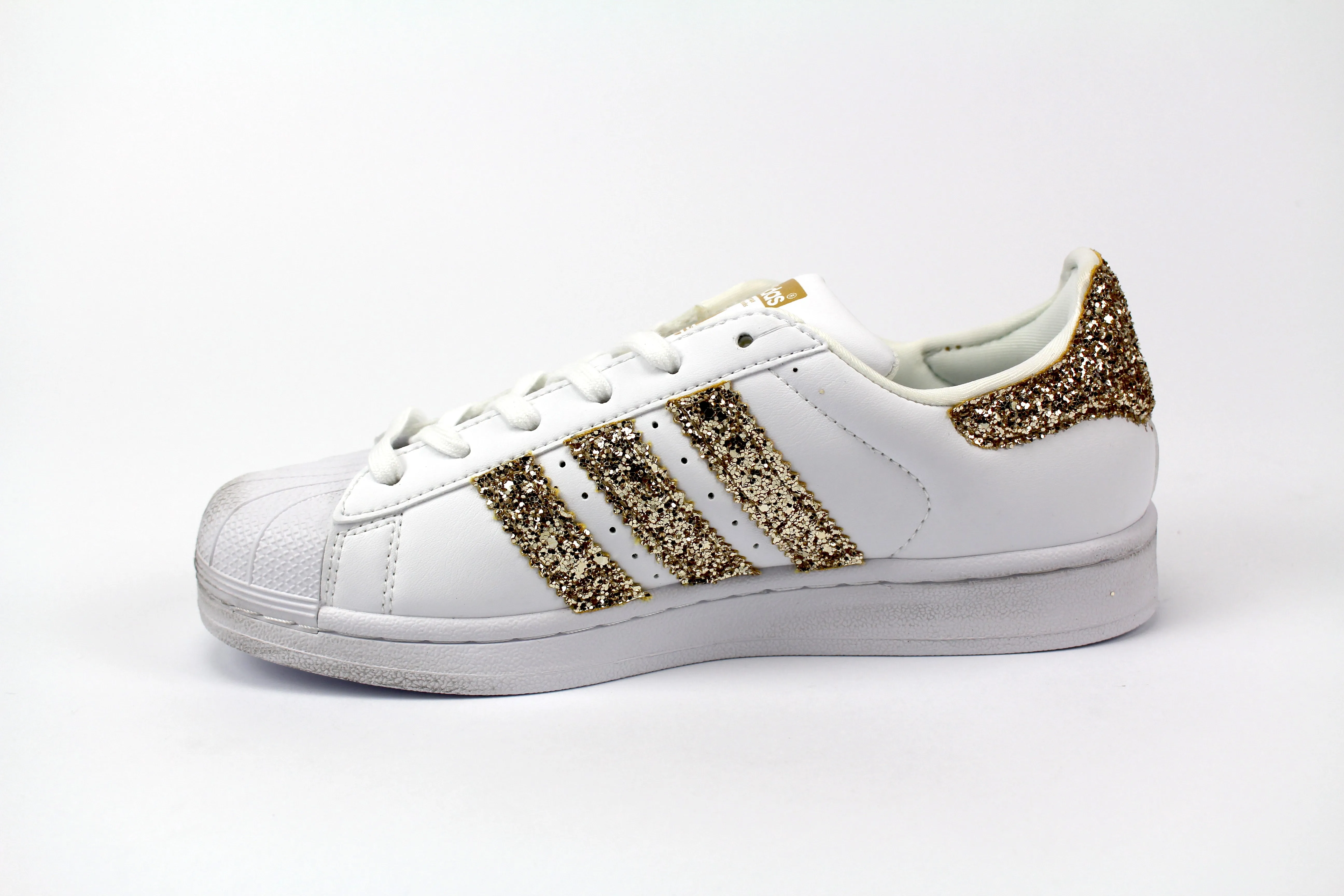 Adidas Superstar Gold Glitter Narrow Fit