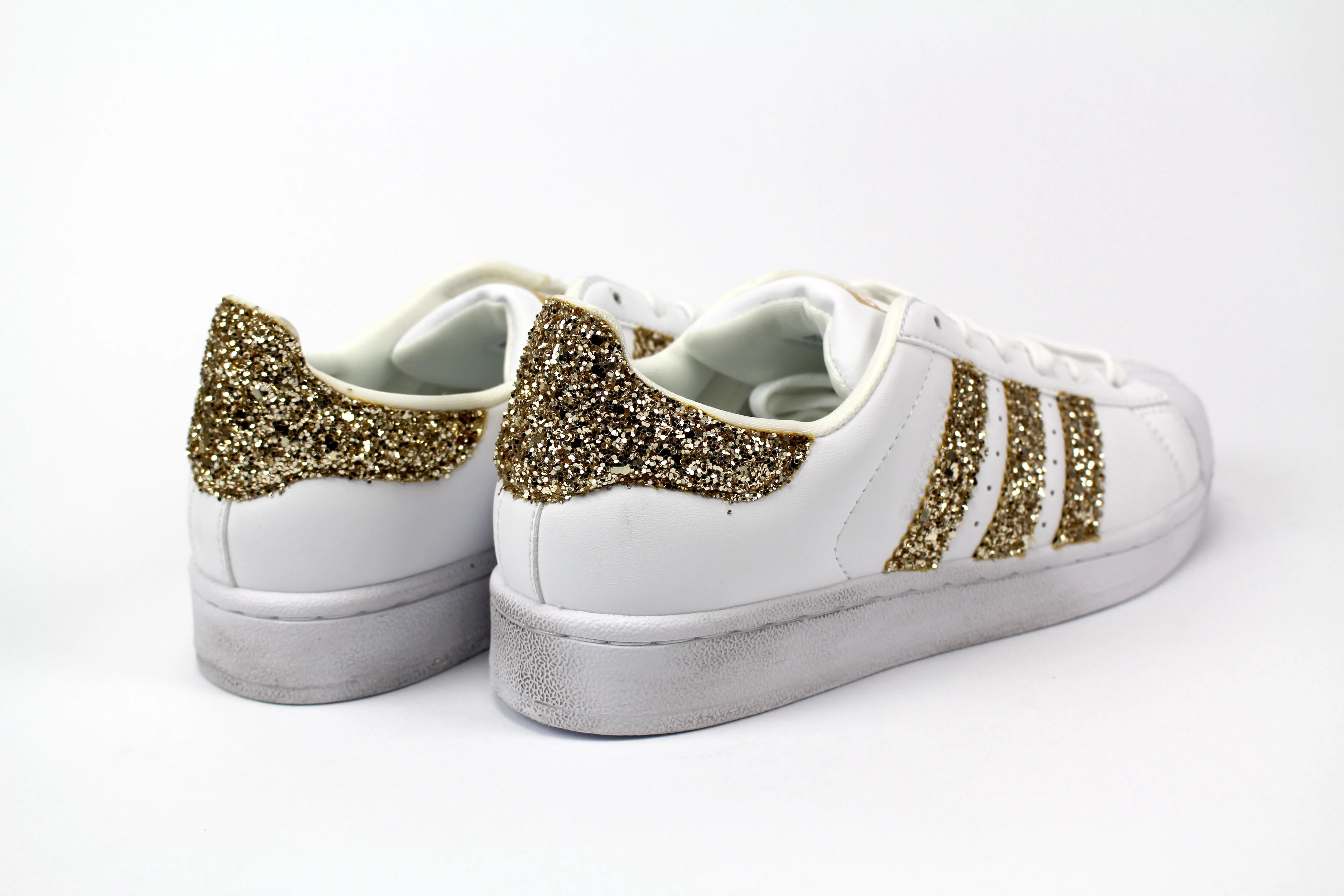 Adidas Superstar Gold Glitter Simple Edge Comfort Guarantee