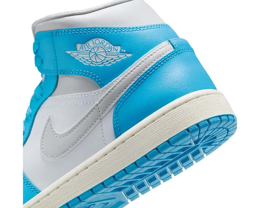 Air Jordan 1 Mid W "Powder Blue" Platform Style Stone Walk