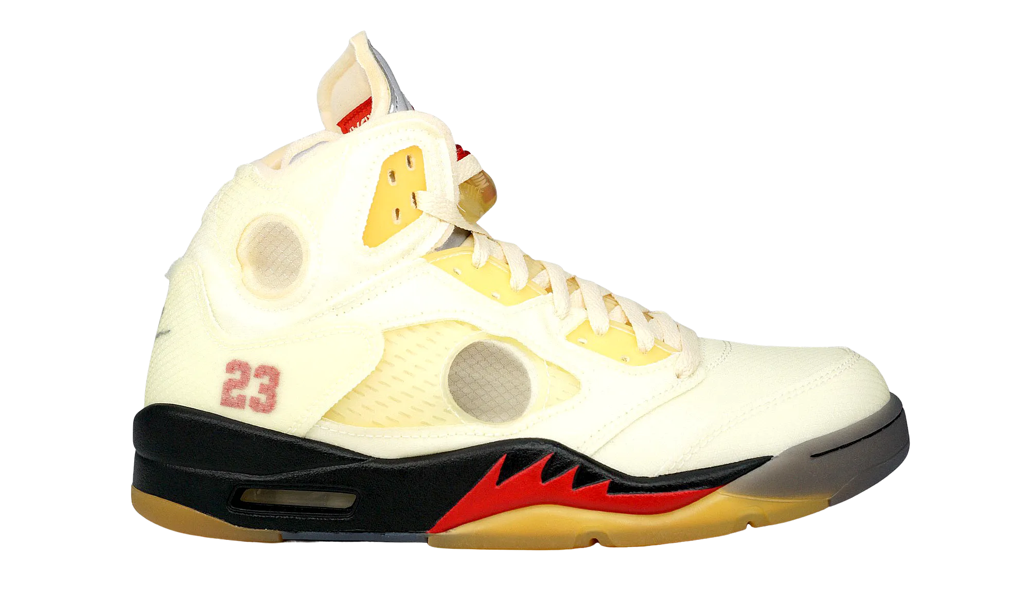 Sport Inspired Air Comfort Nike Jordan 5 Retro SP x OFF-WHITE Sail 2020 (DH8565-100) Men's Size 7-12