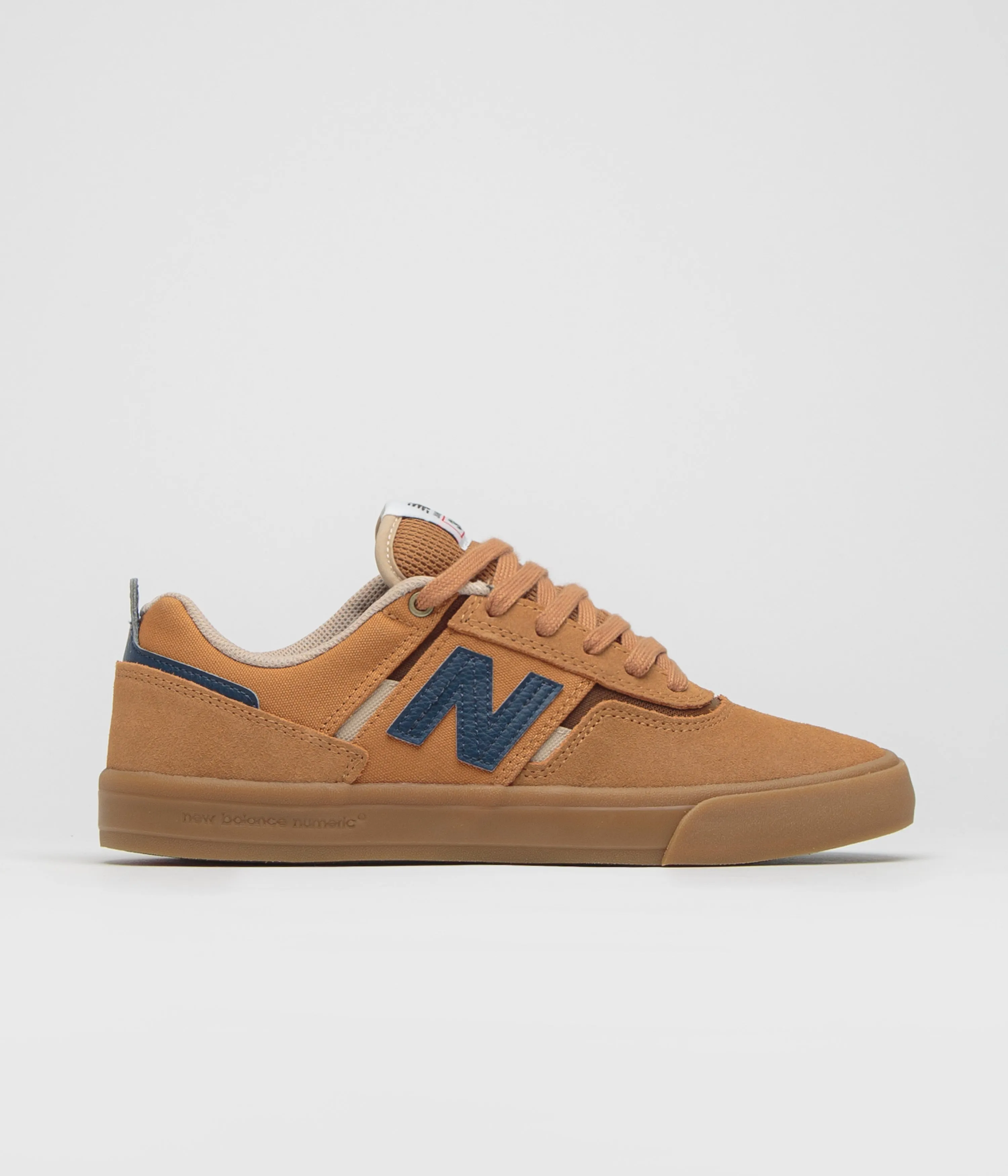 Velvet-Finish New Balance Numeric 306 Jamie Foy Shoes - Baked Clay Elastic Sling