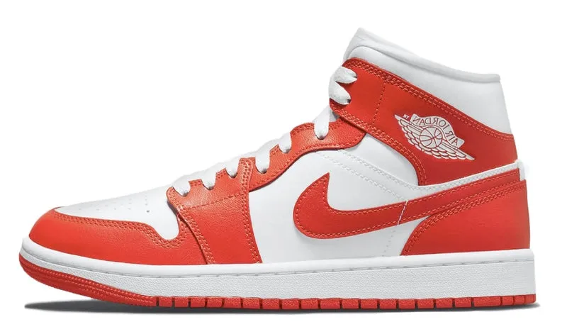 Nike Jordan 1 Mid Habanero Red (W) (BQ6472-116) Women's Size 6-9 Style Blend