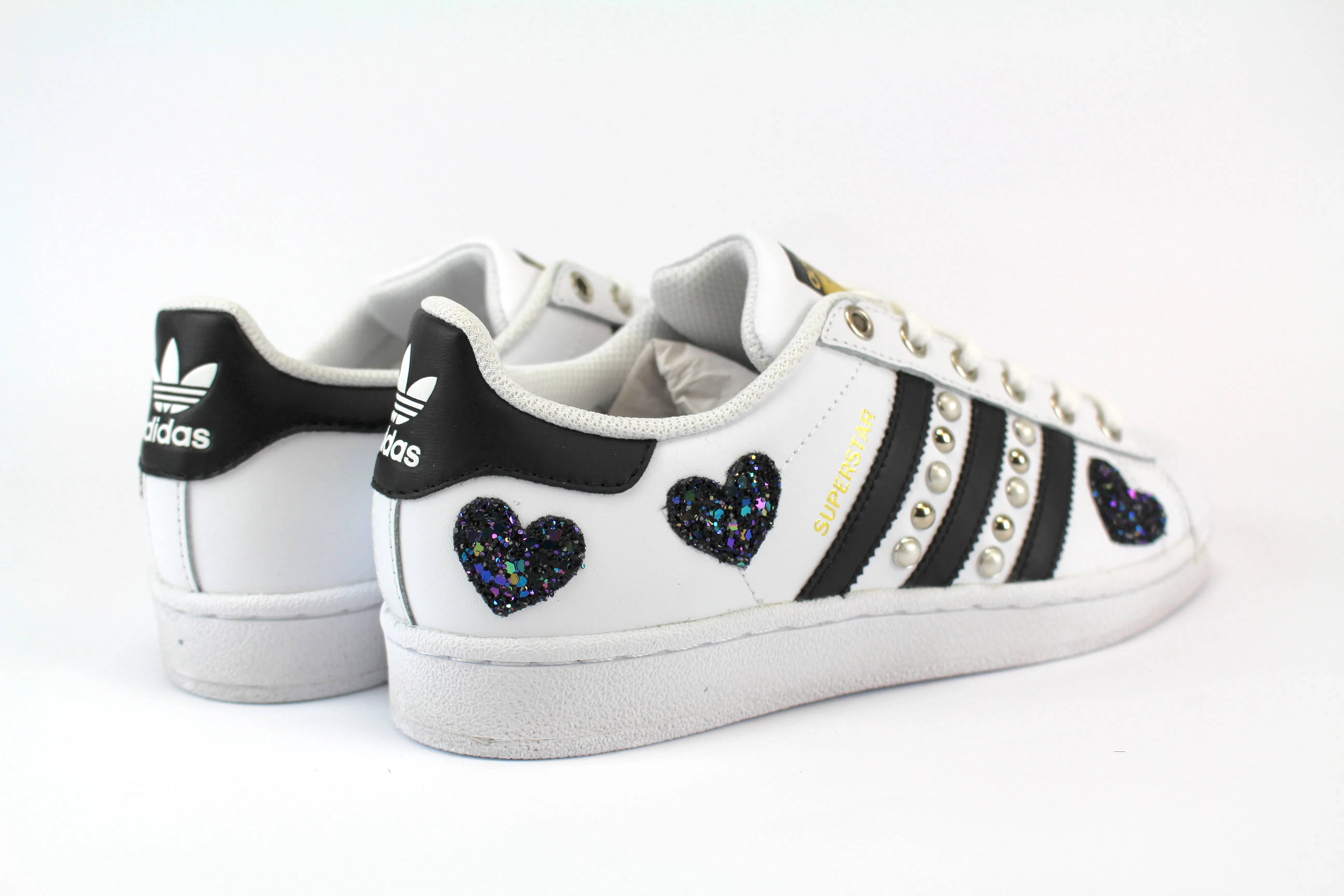 Adidas Superstar Borchie & Cuori Black Iris Chic Accent Everyday Edge