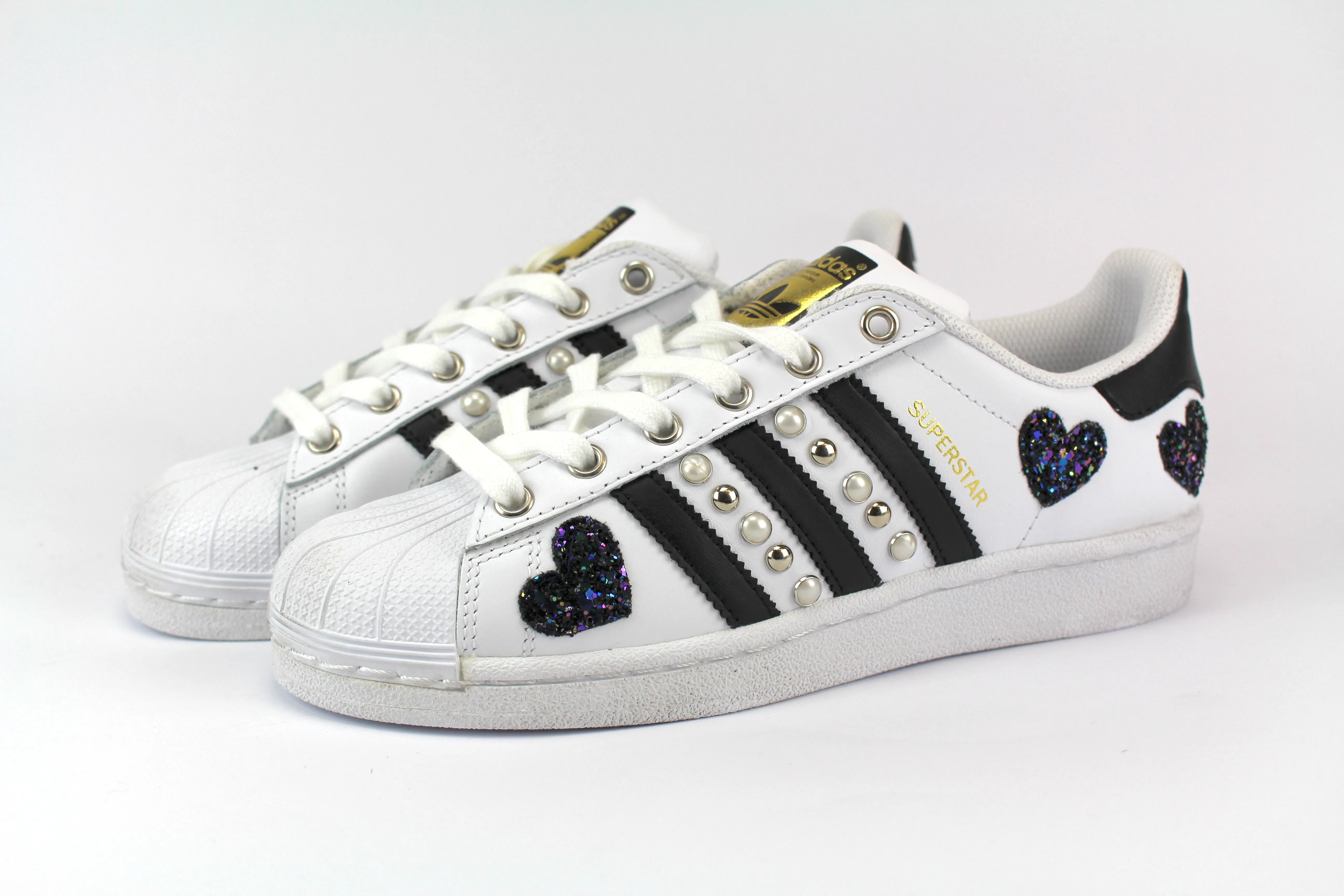 Adidas Superstar Borchie & Cuori Black Iris Easy Packing Soft Step Design