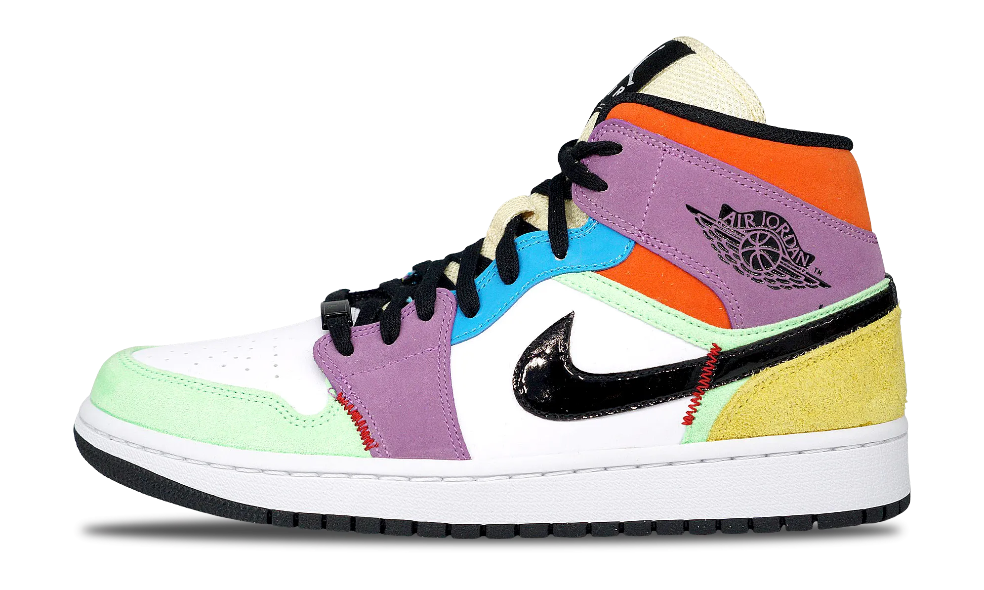 Nike Jordan 1 Mid SE Multi-Color (CW1140-100) Women's Size 9-12 Shoes Practical Wear Flat Finish