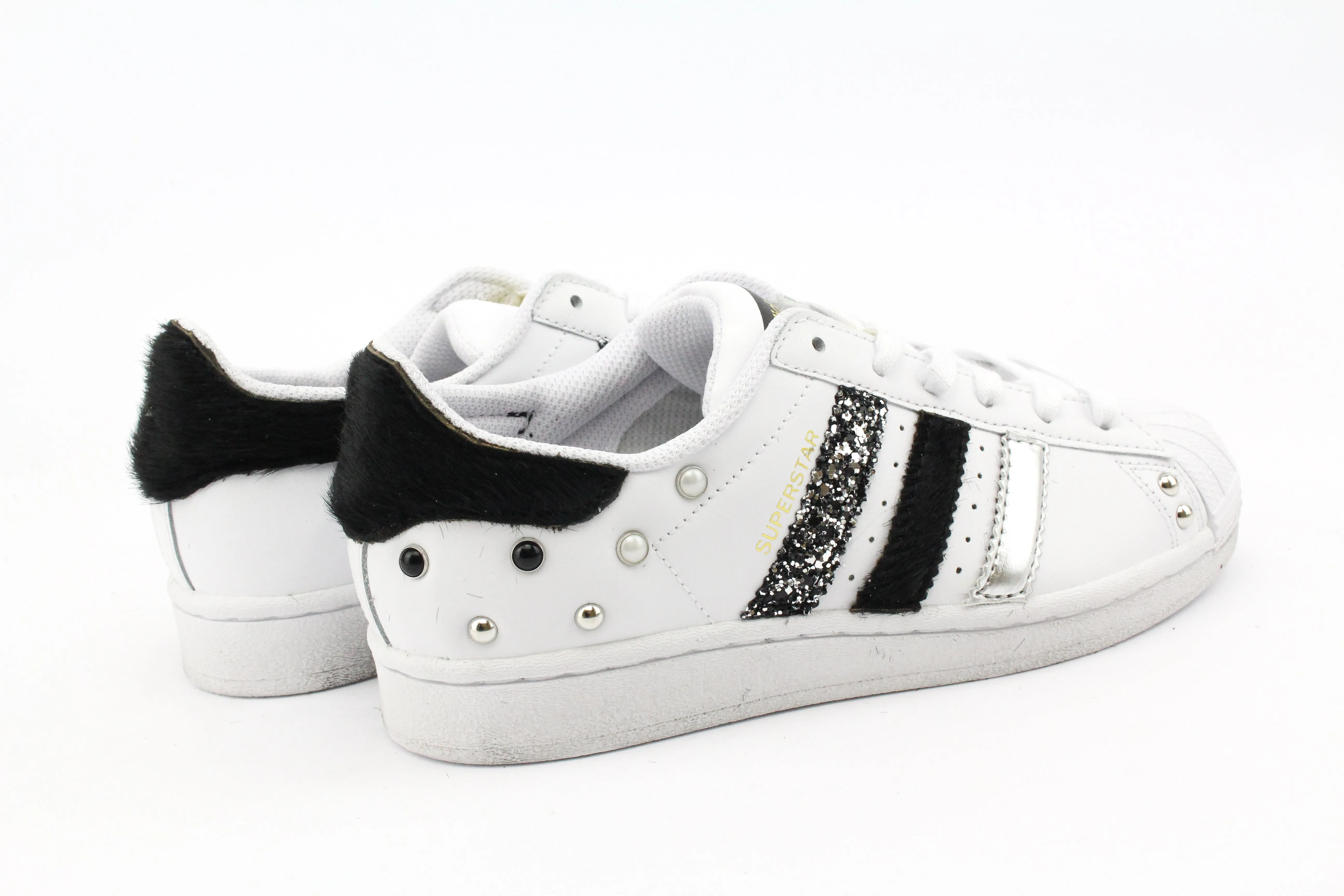Adidas Superstar Cavallino Nero Glitter & Strass Time Saver