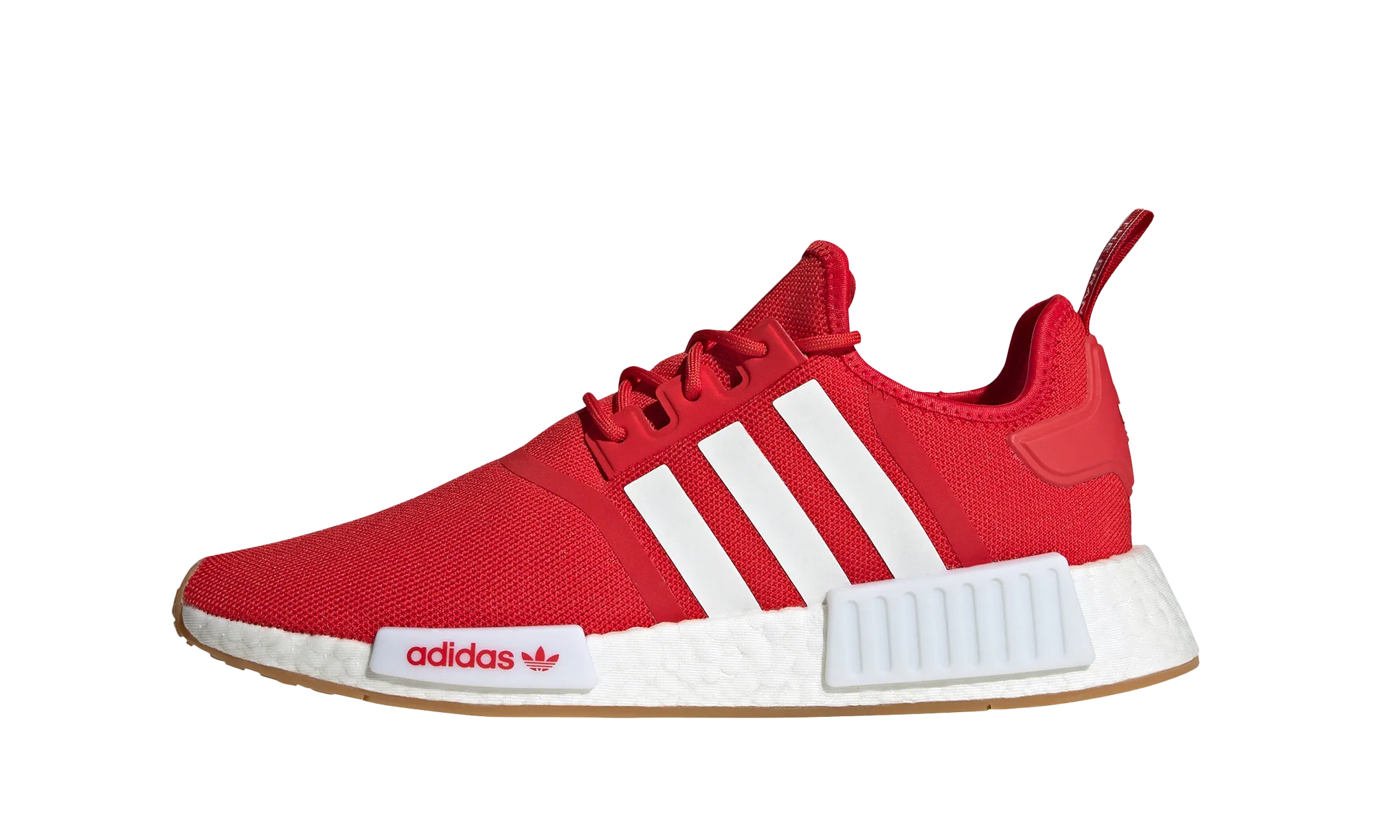 NMD R1 "Vivid Red White Gum" Travel Vibe Daily Explorer