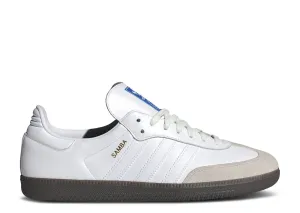 Hot Weather Comfortable Design Shoes Adidas Samba Cloud White Blue Gum