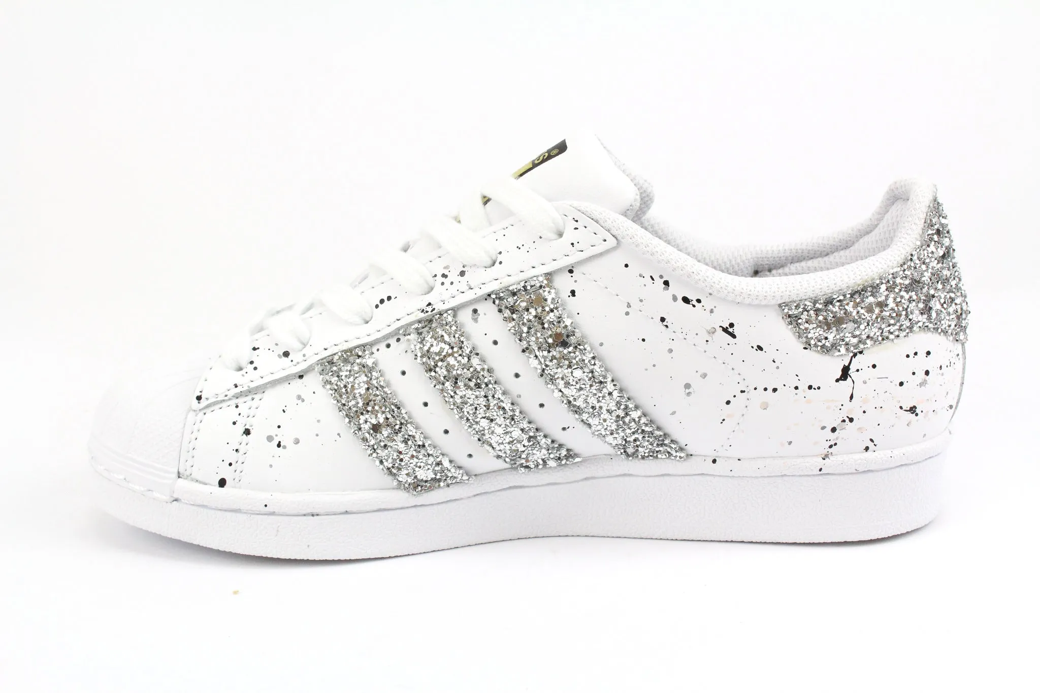 Easy Step Premium Quality Adidas Superstar Silver Glitter & Vernice