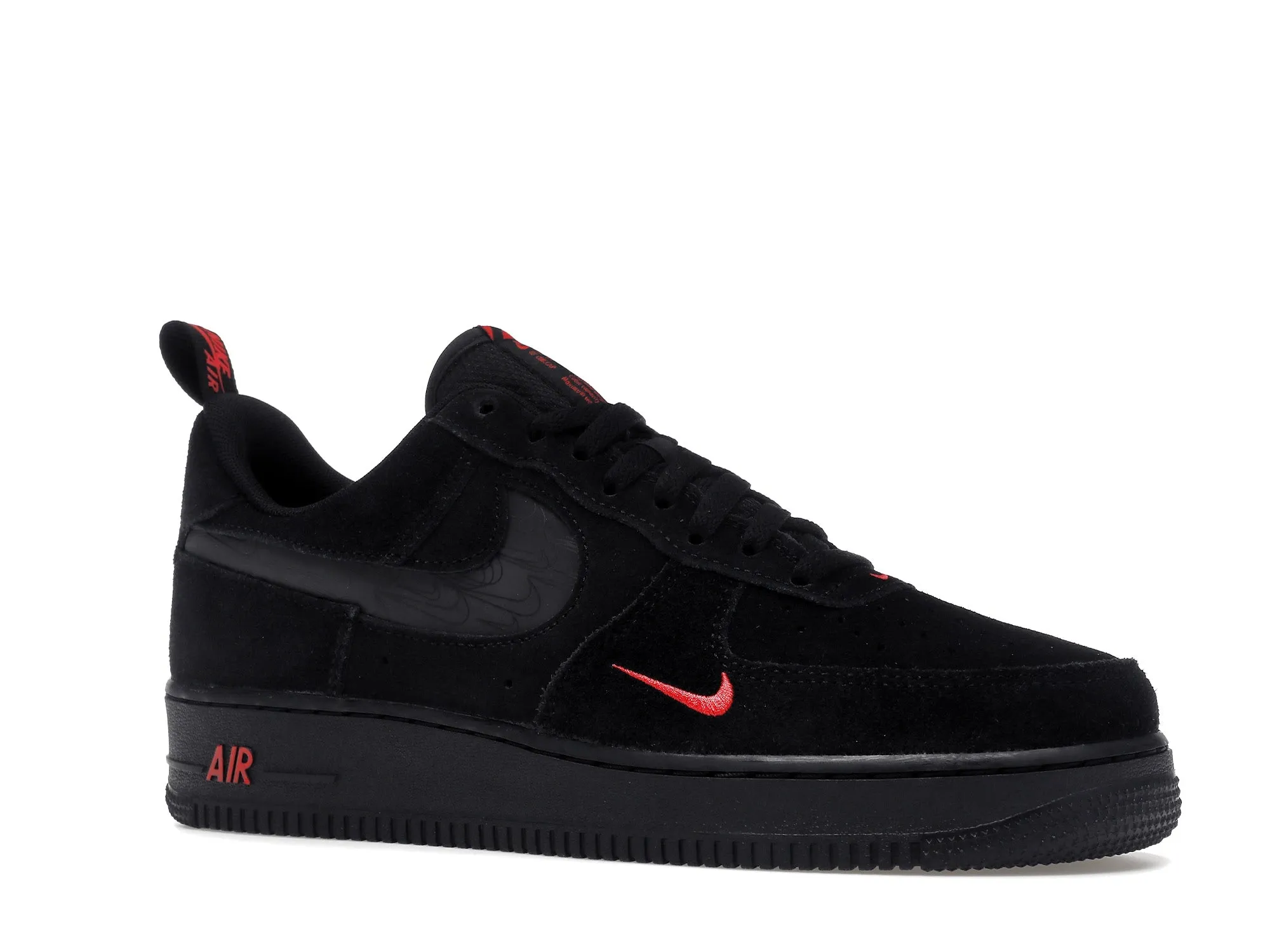 Chill Essential Quick Hike Nike Air Force 1 Low Multi-Swoosh Black Crimson