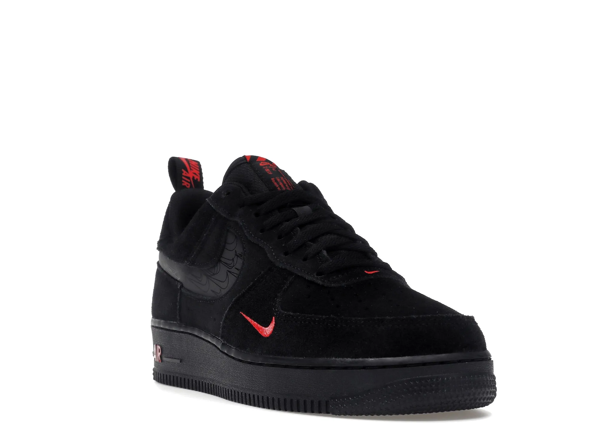 Sturdy Outsole Nike Air Force 1 Low Multi-Swoosh Black Crimson