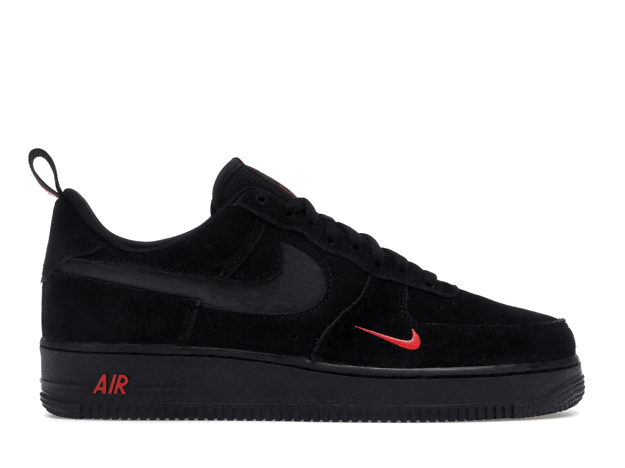 Road Trip Square Toe Nike Air Force 1 Low Multi-Swoosh Black Crimson