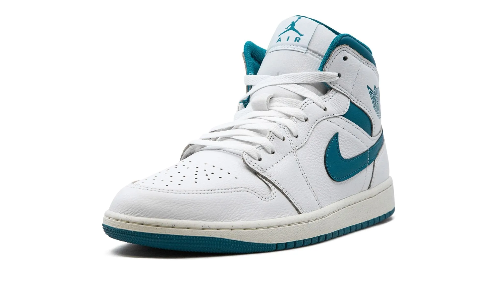 Air Jordan 1 Mid 'Industrial Blue' Slip-Resistant Shoes Weightless Feel