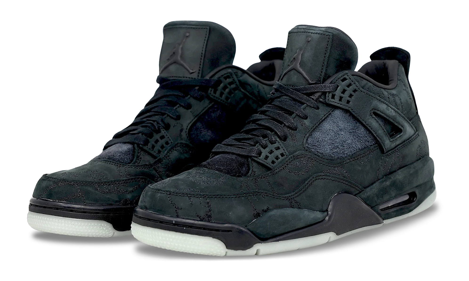 Urban Fashion Nike Air Jordan 4 Retro x KAWS Black 2017 (930155-001) Men's Size 9-11