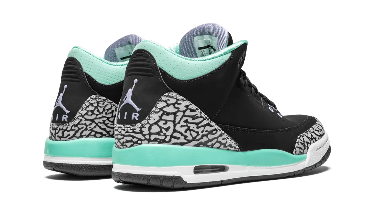 City Snap Light   weight   design Air Jordan 3 Retro GS "Black Mint"