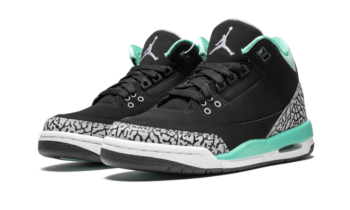 Quiet Step Air Jordan 3 Retro GS "Black Mint"