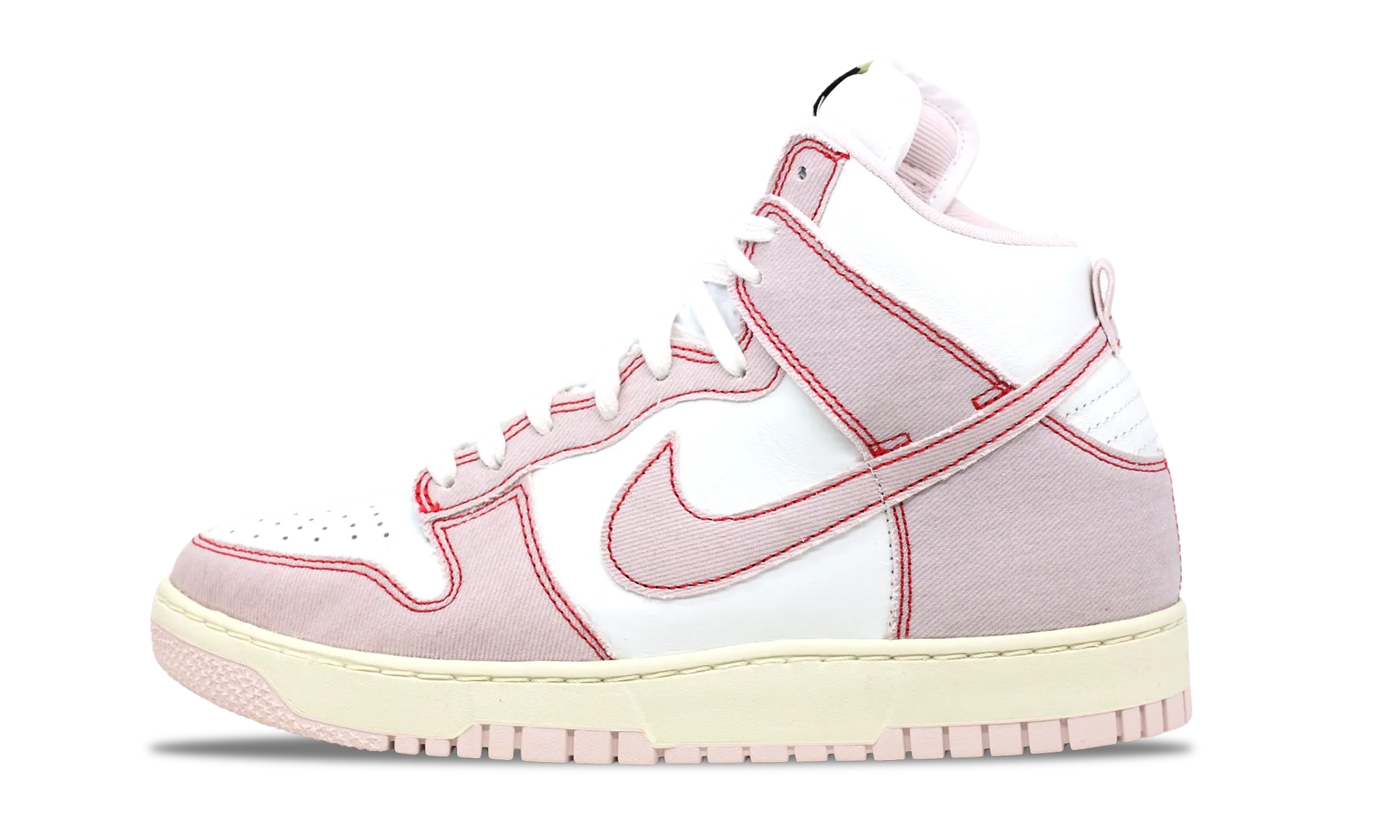Stylish Motion Nike Dunk High 1985 Barely Rose Denim