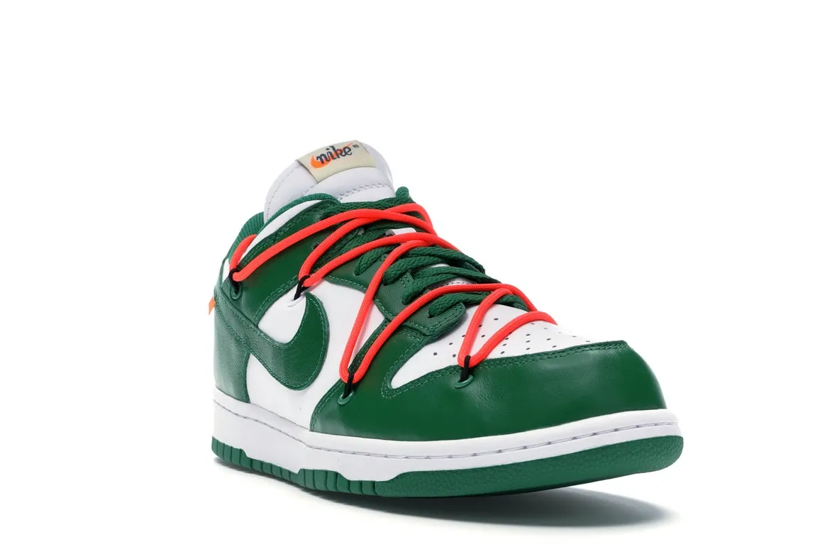 Street Smart Durable Material Nike Dunk Low Off-White Pine Green