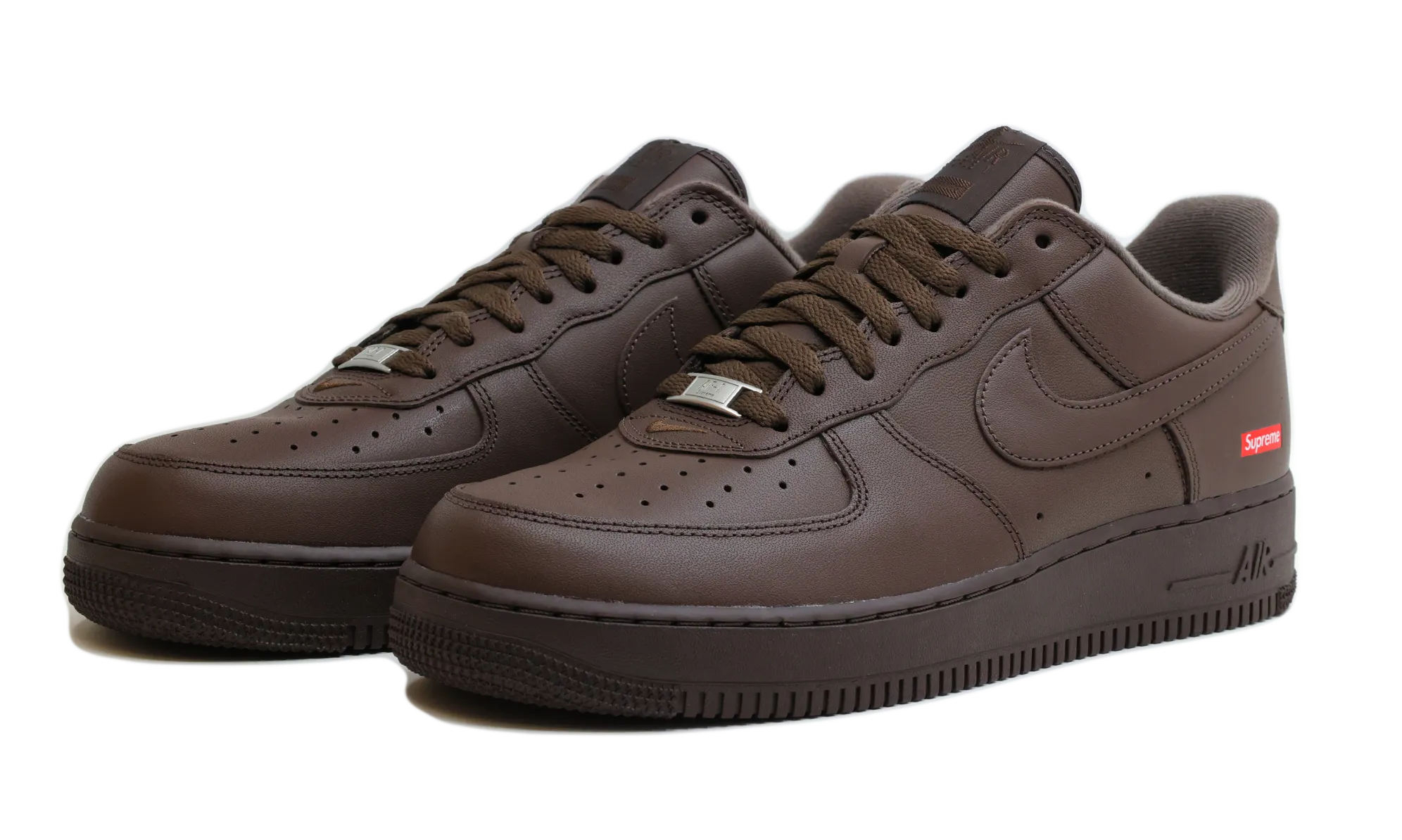 Gel cushion Nike Air Force 1 Low x Supreme Baroque Brown 2023 (CU9225-200)