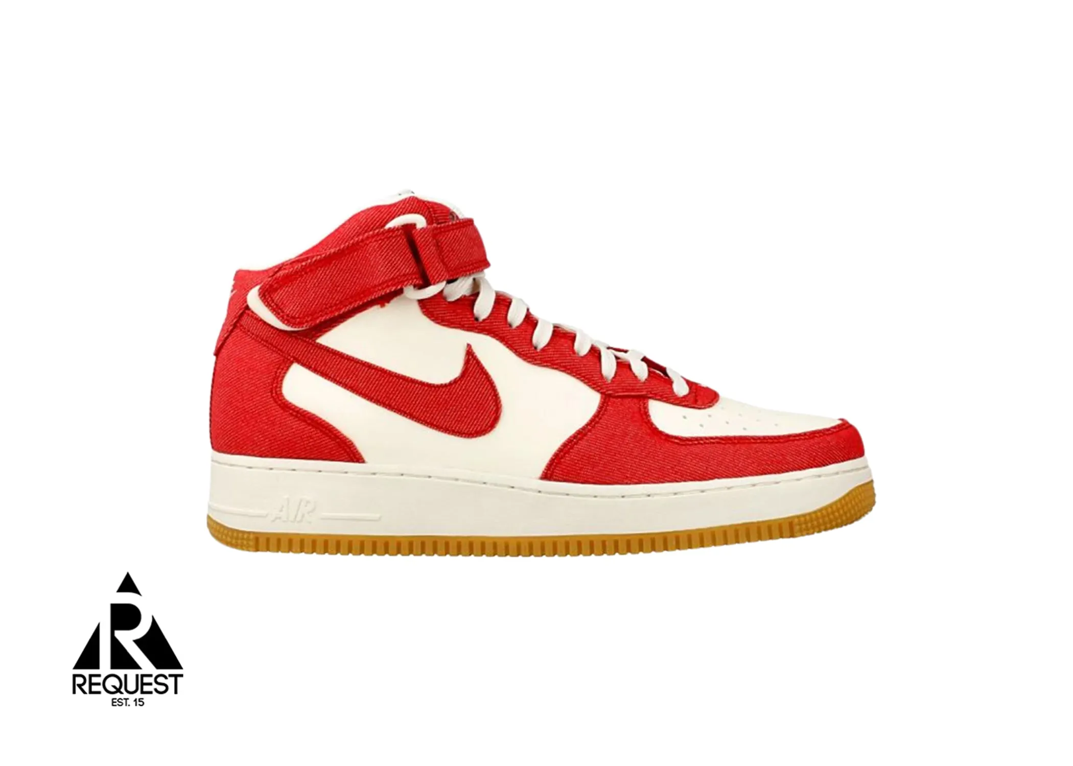 Air Force 1 Mid "Red Denim" Enhanced grip Daily Travel