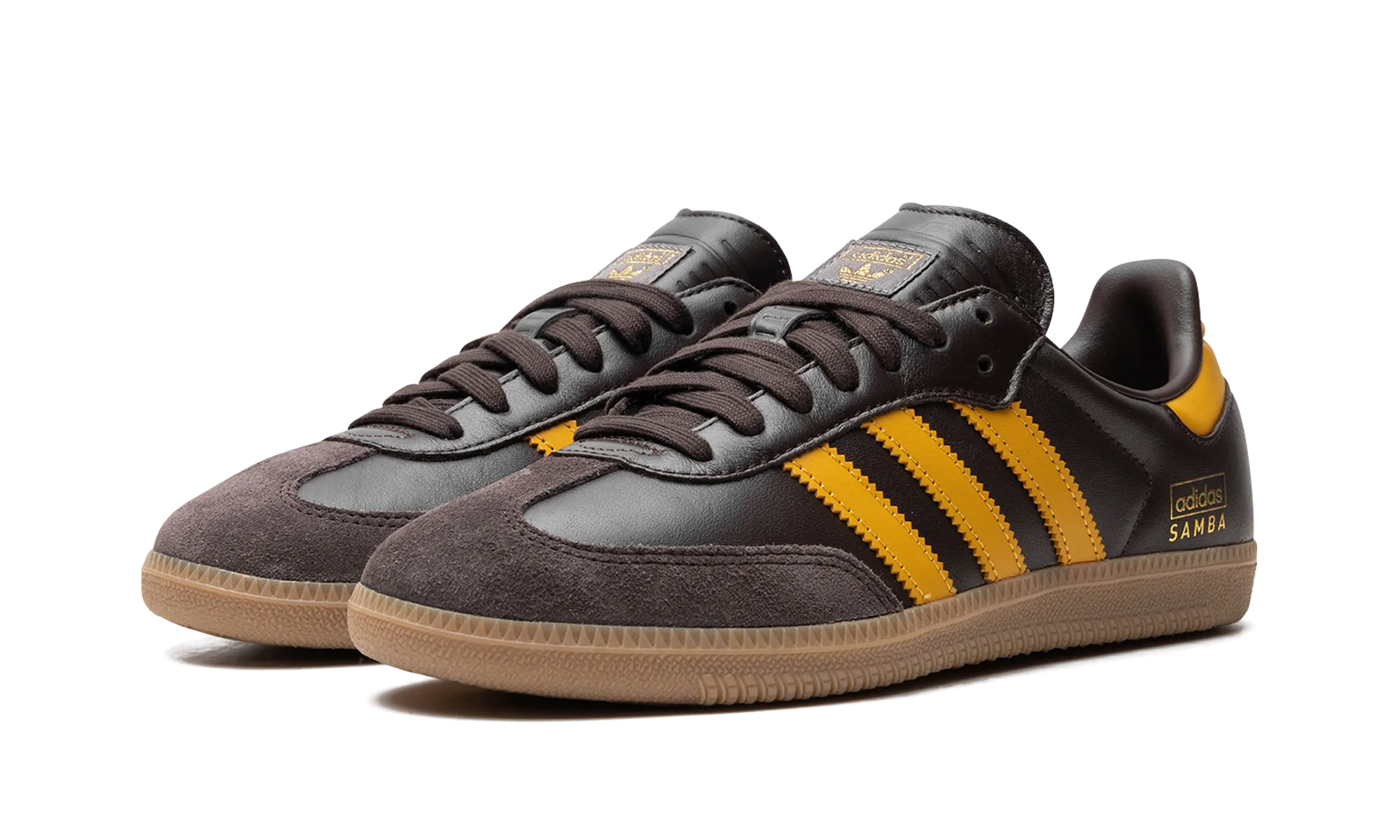 Run Light synthetic material Samba OG "Dark Brown Preloved Yellow"