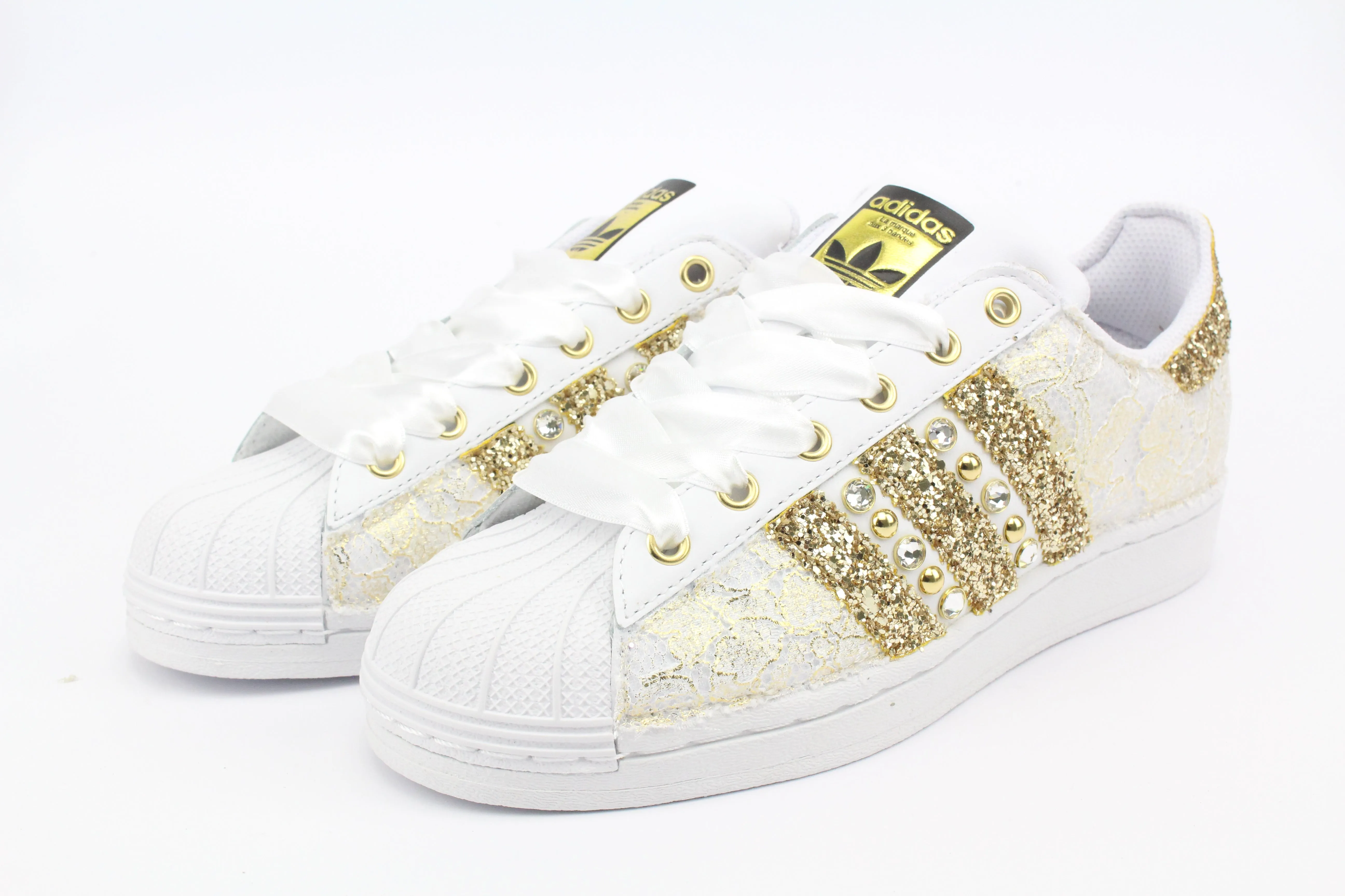 Adidas Superstar Pizzo Gold Glitter & Strass youth trend
