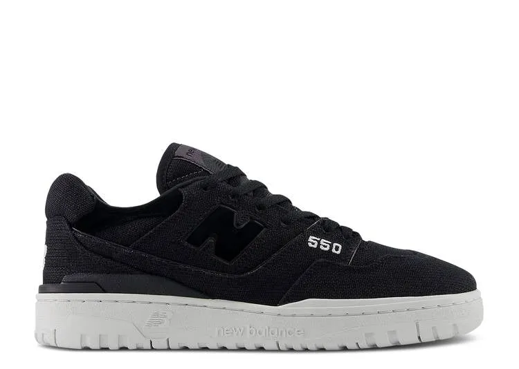 Narrow Fit Modern Classic New Balance 550 Black Canvas