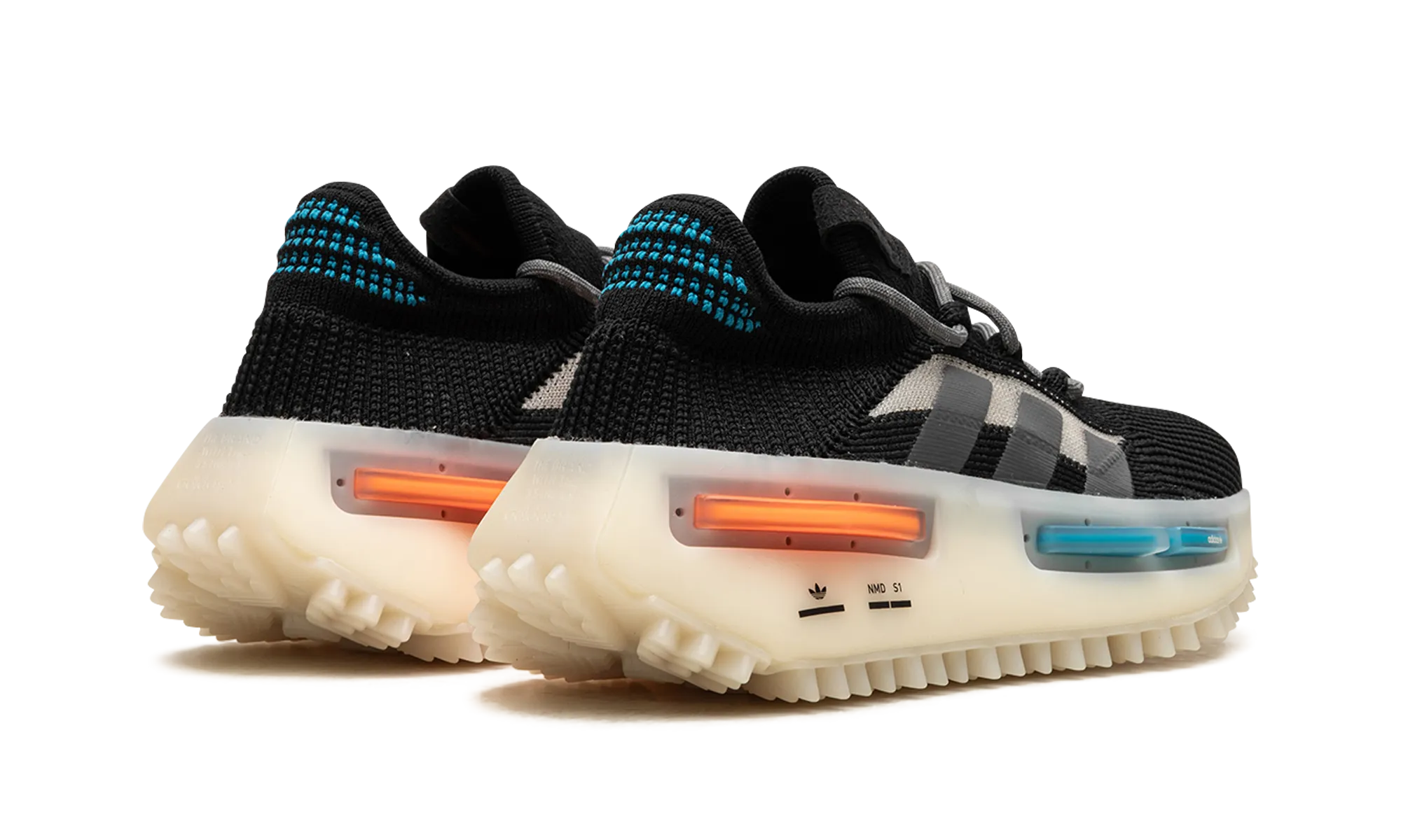 NMD S1 "Core Black / Blue / Orange" Elastic Sides