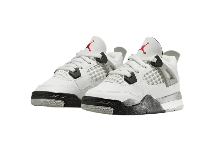 Clean Line Jordan 4 Retro "White Cement" Toddler (2025)