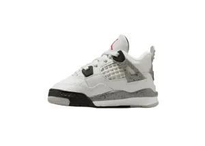 Buckle Design Breath Comfort Jordan 4 Retro "White Cement" Toddler (2025)