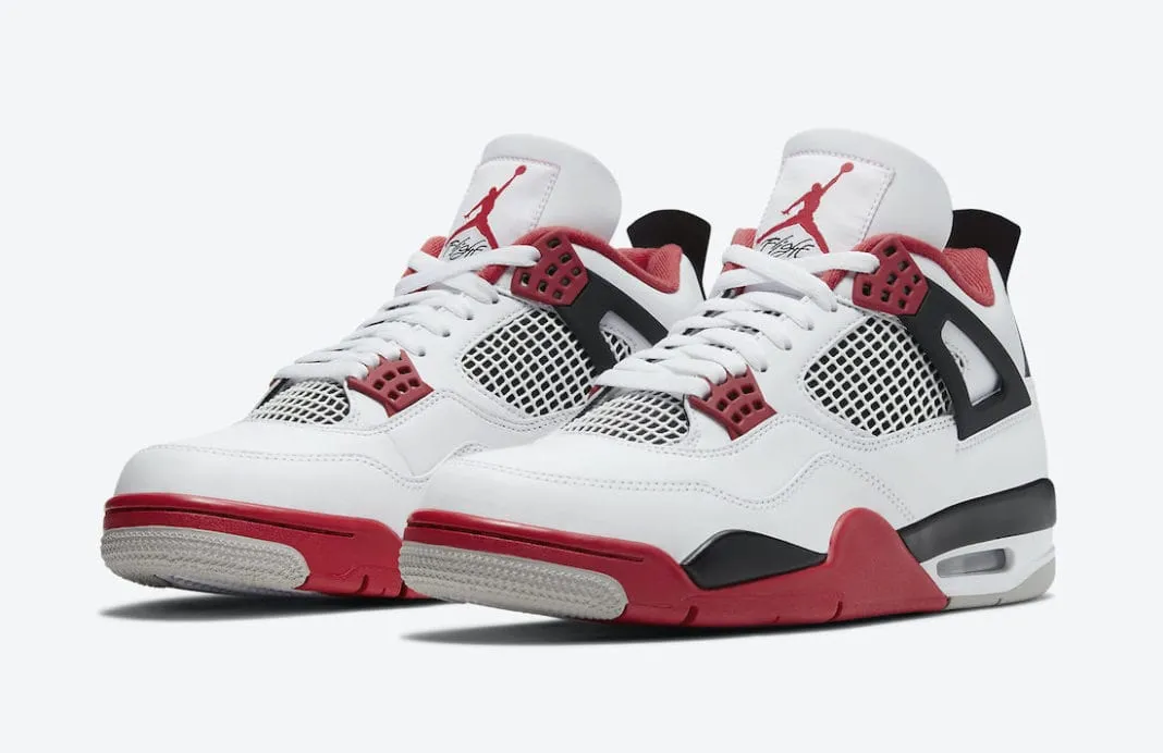 Smooth Sole Style Daily Jordan 4 Retro Fire Red 2020 (GS)